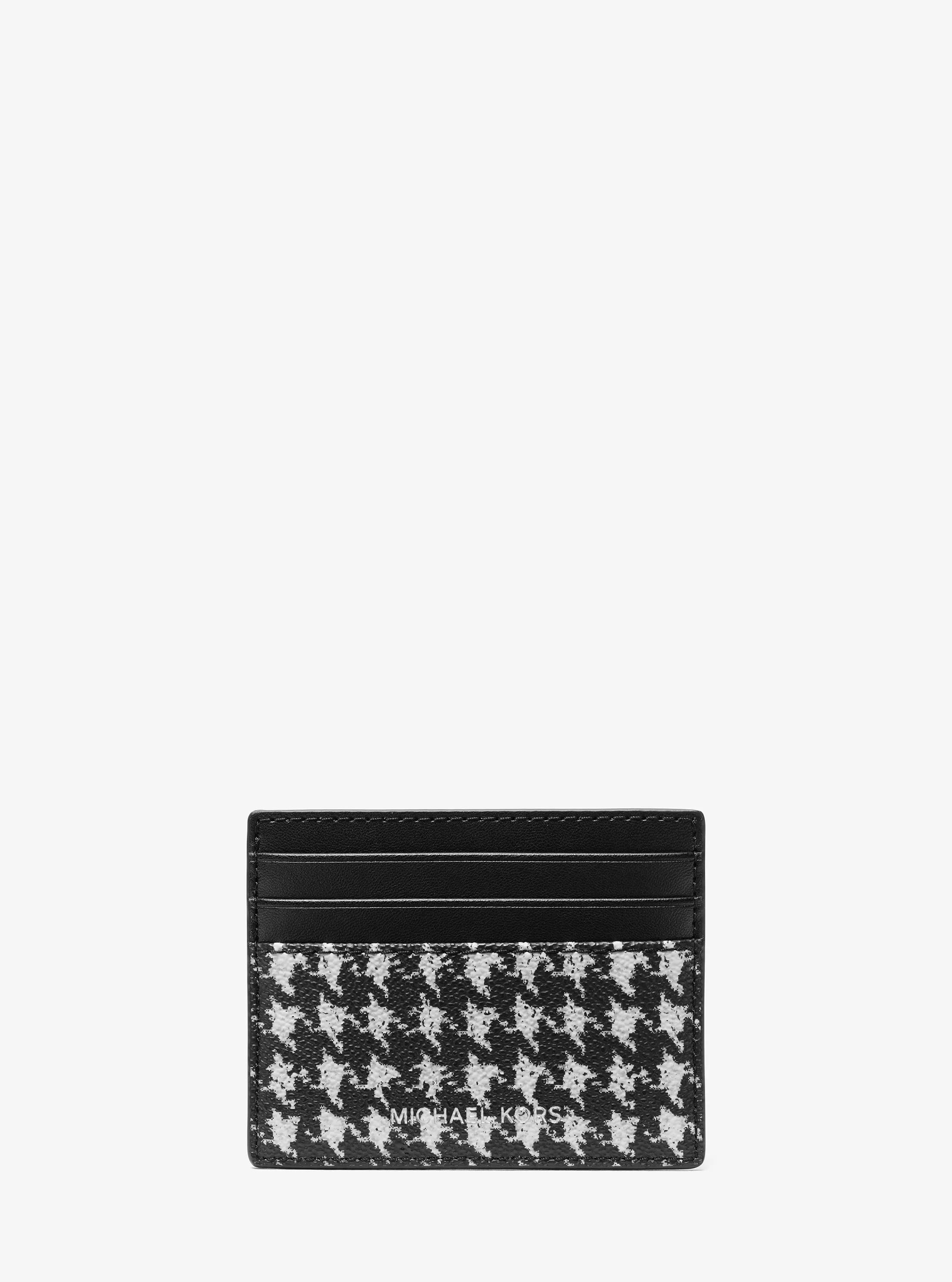 Tarjetero Cooper con estampado de pata de gallo in NEGRO COMBINADO | Michael Kors
