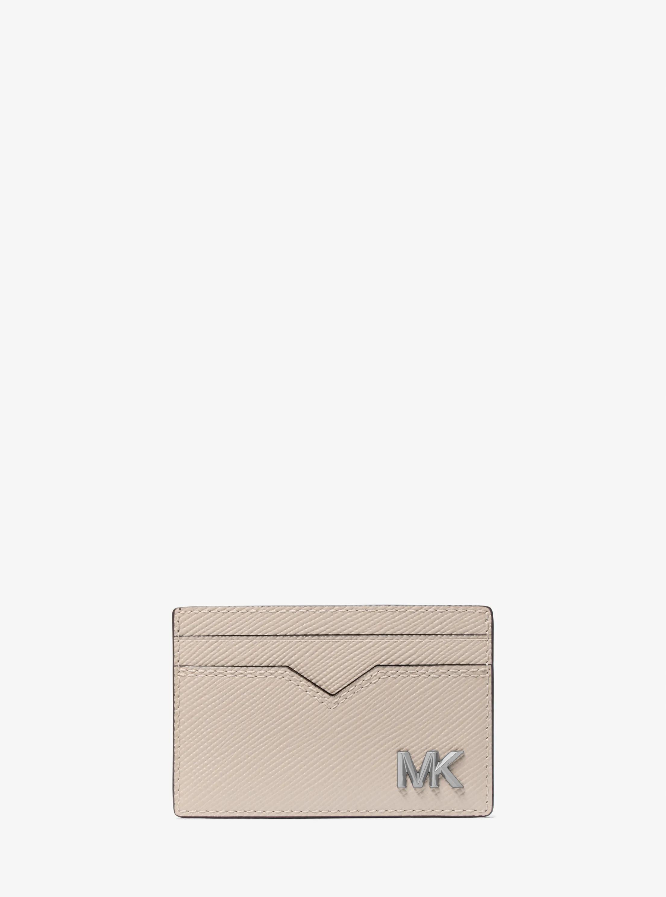 Edison Saffiano Leather Card Case in LIGHT SAND | Michael Kors