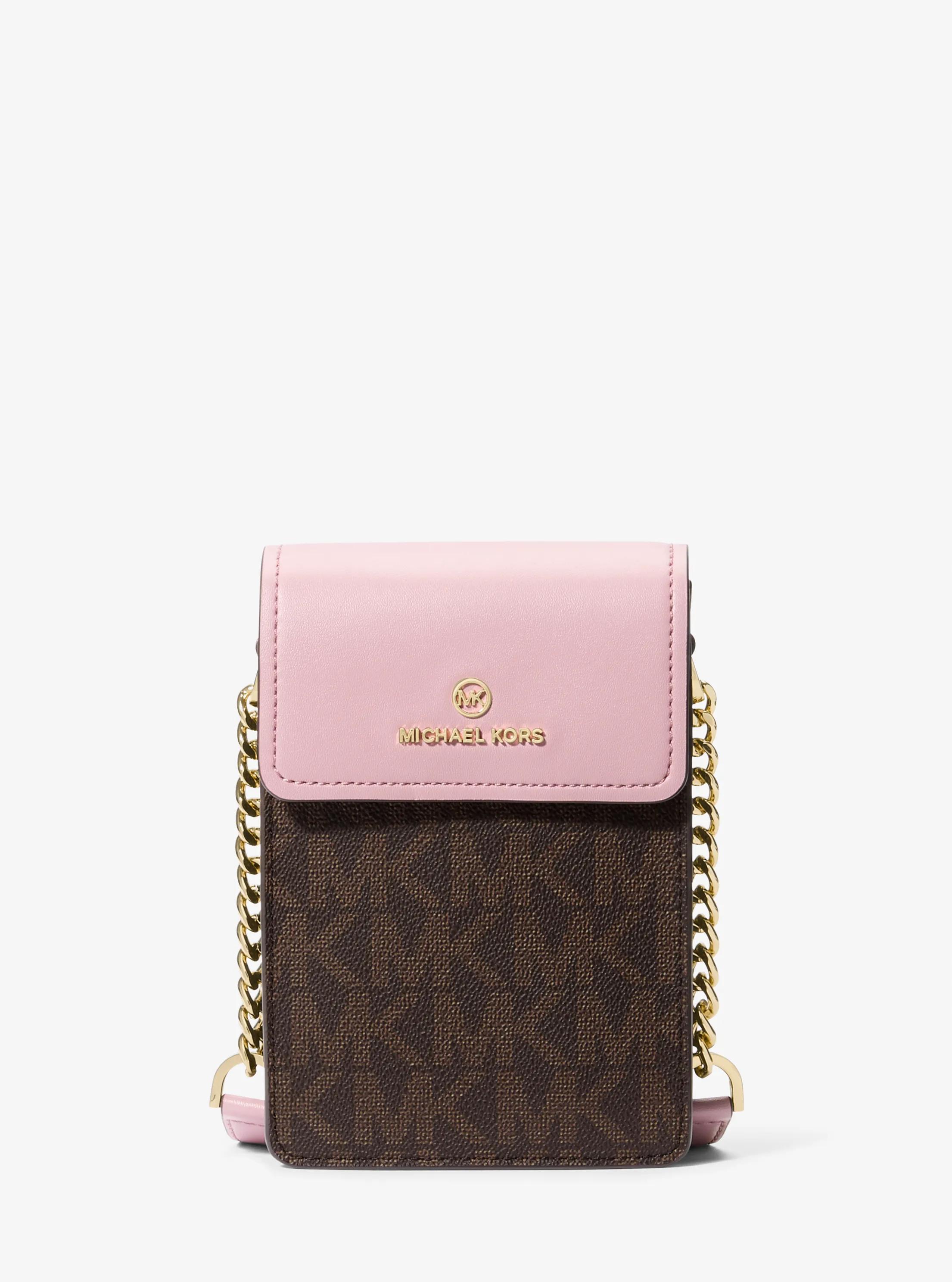 Jet Set Charm Small Signature Logo Smartphone Crossbody Bag in ROYAL PINK | Michael Kors