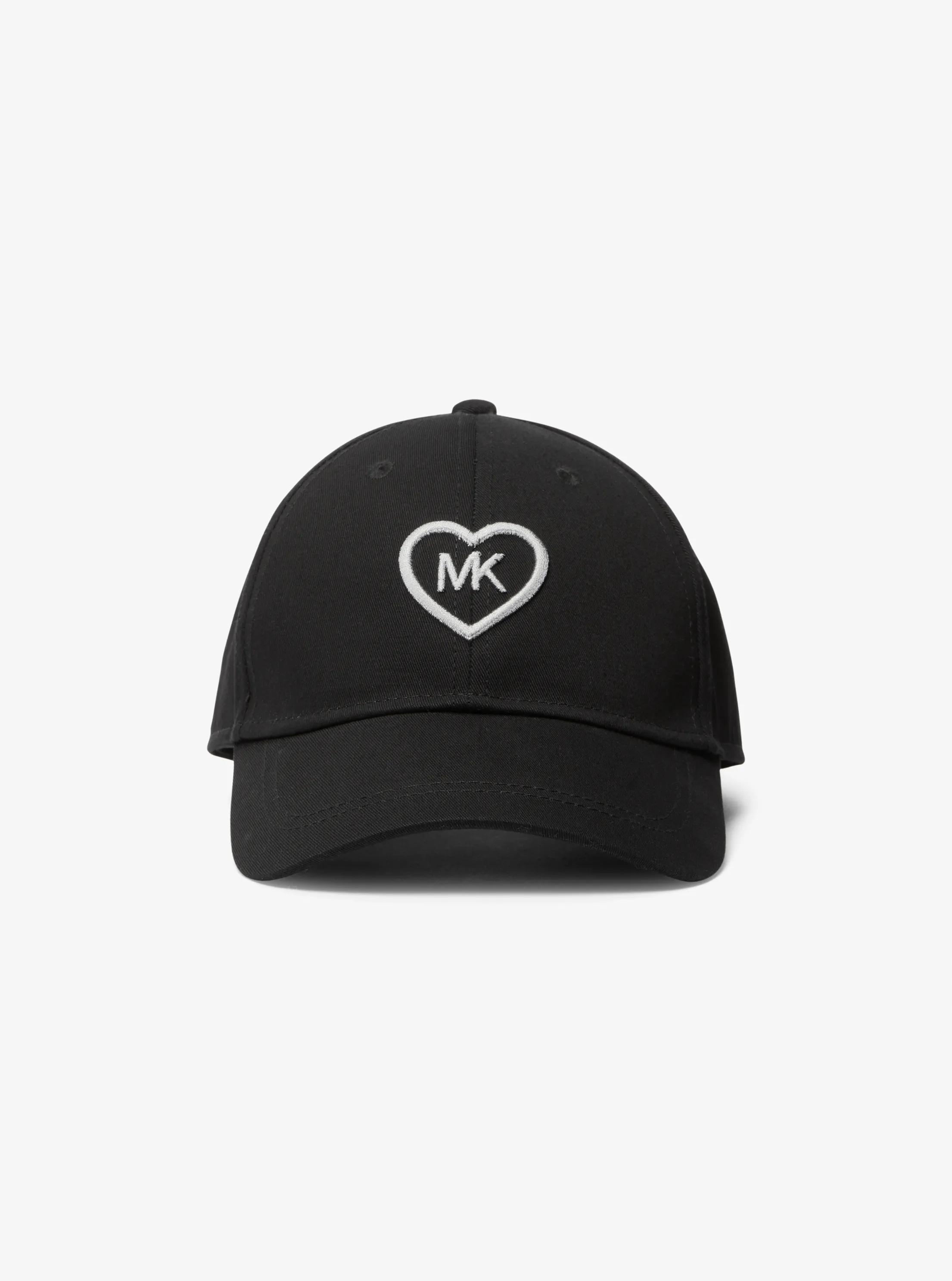 Embroidered Cotton Baseball Hat in BLACK | Michael Kors