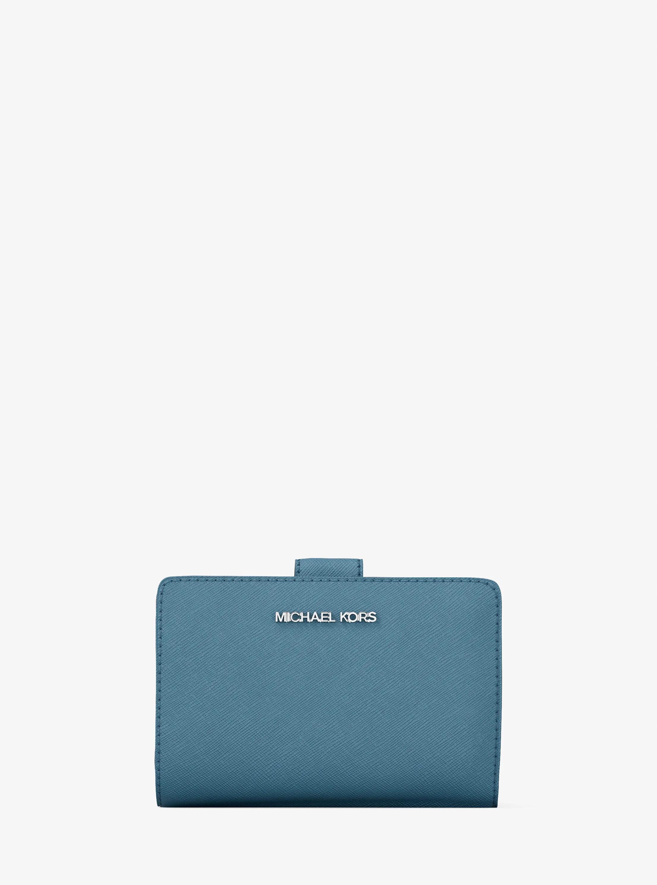 Medium Saffiano Leather Wallet in DENIM | Michael Kors