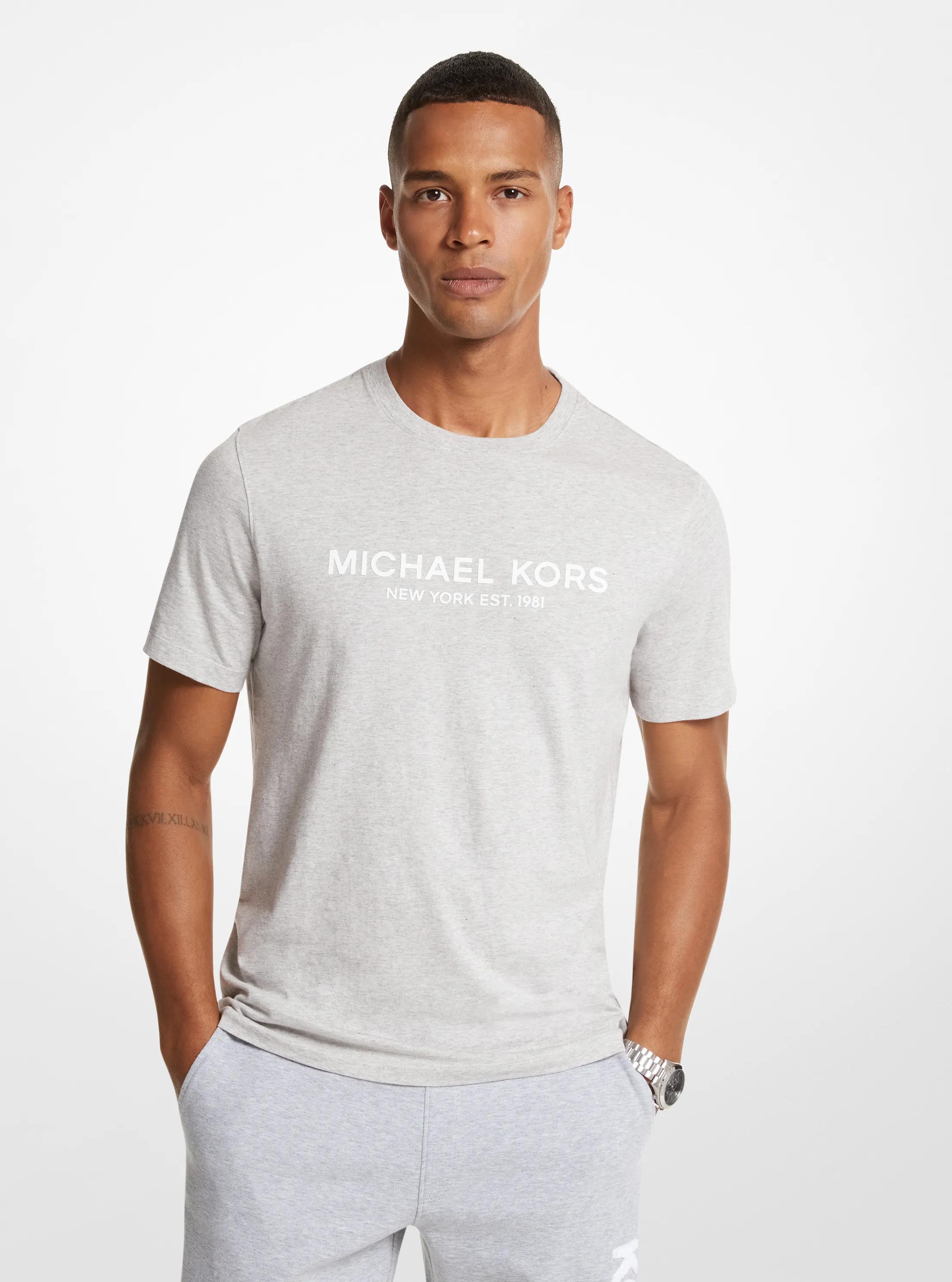 Logo Cotton T-Shirt in HEATHER GREY | Michael Kors
