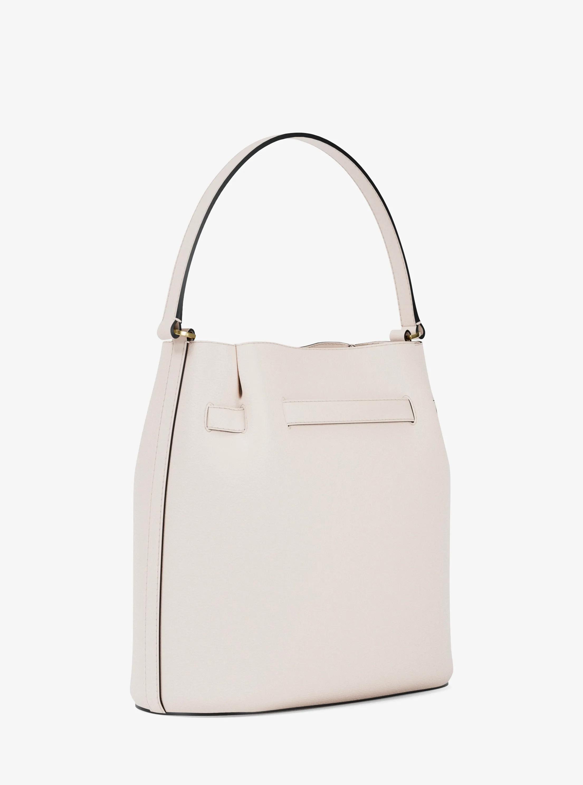 Carson Medium Pebbled Leather Convertible Bucket Crossbody Bag