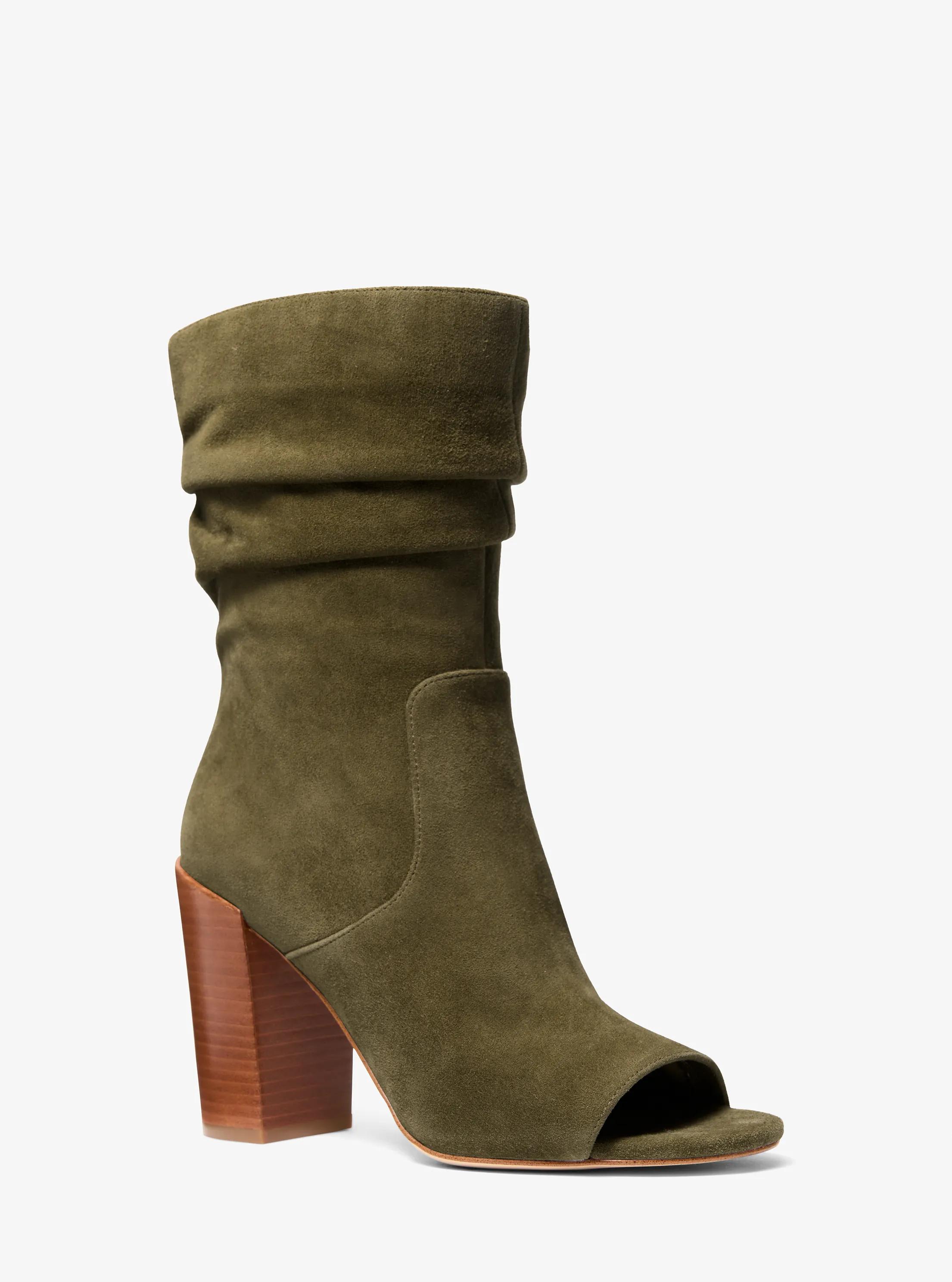 MK Botte Shayna en daim - Vert - Michael Kors