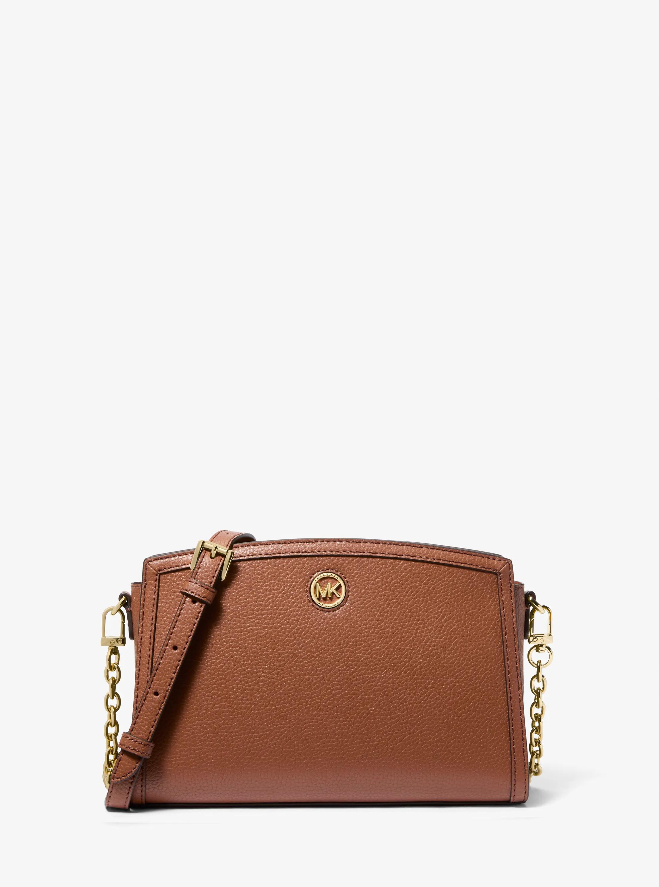 Bandolera Chantal grande de piel granulada in LUGGAGE | Michael Kors