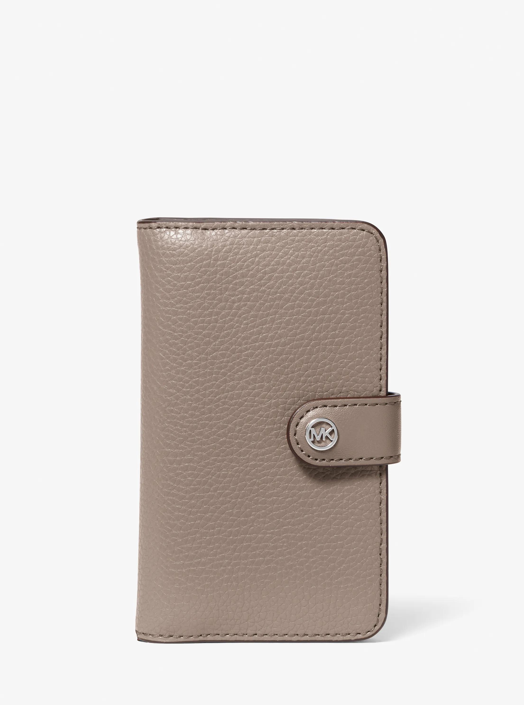 Jet Set Travel Medium Pebbled Leather Wallet in MUSHROOM - Sale