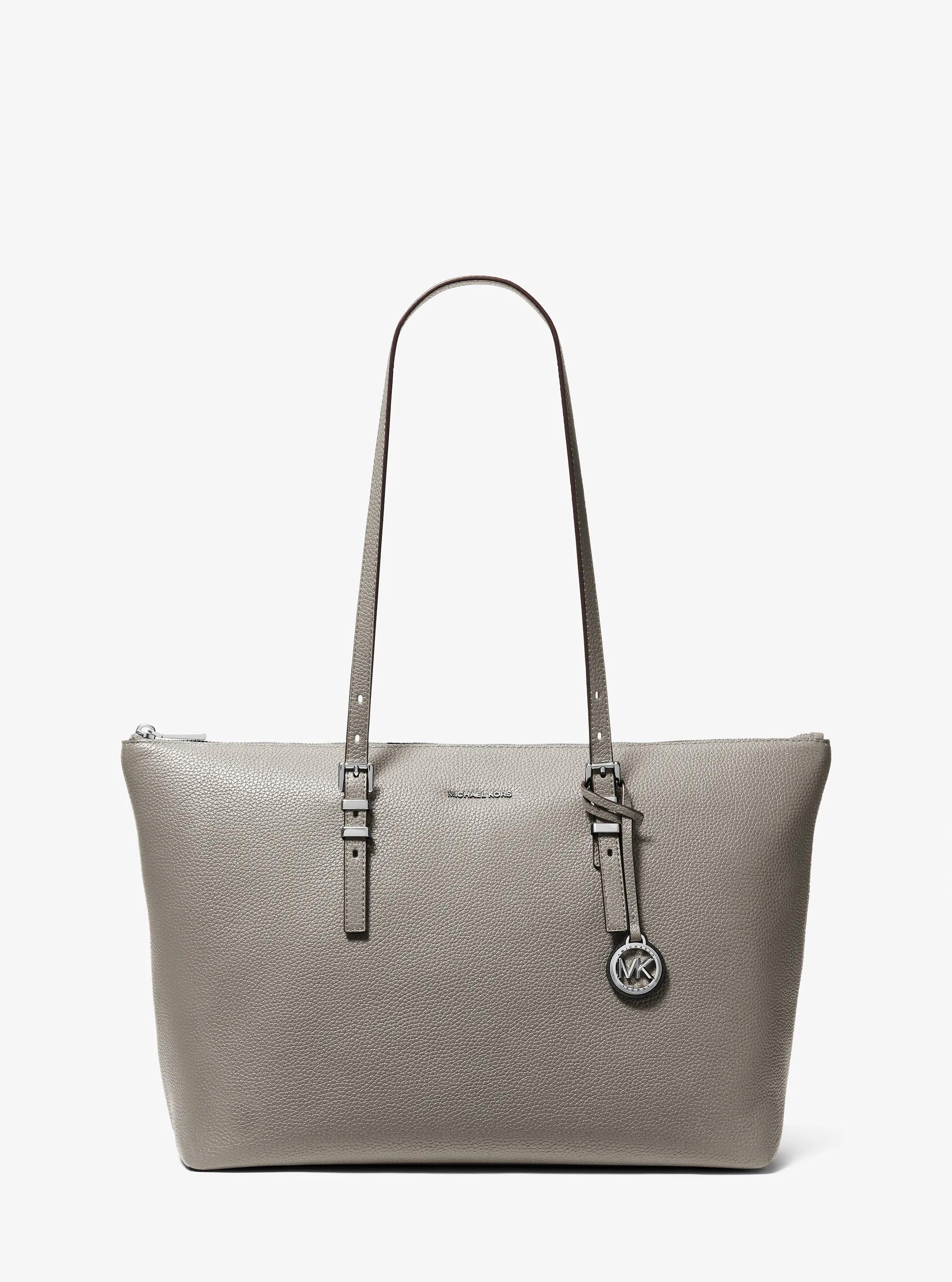 Bolso tote Quinn grande de piel granulada in GRIS PIEDRA | Michael Kors