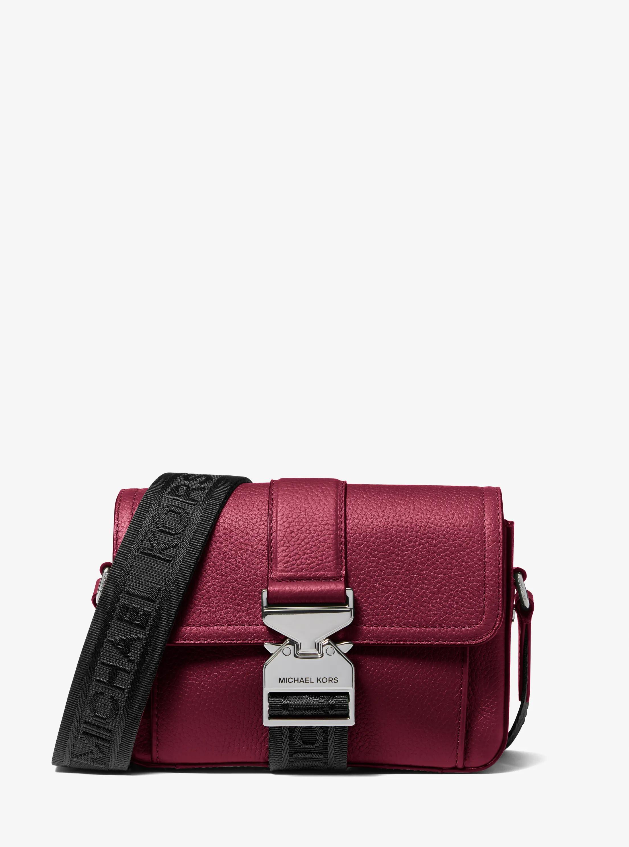 Hudson Pebbled Leather Crossbody Bag in MULBERRY | Michael Kors
