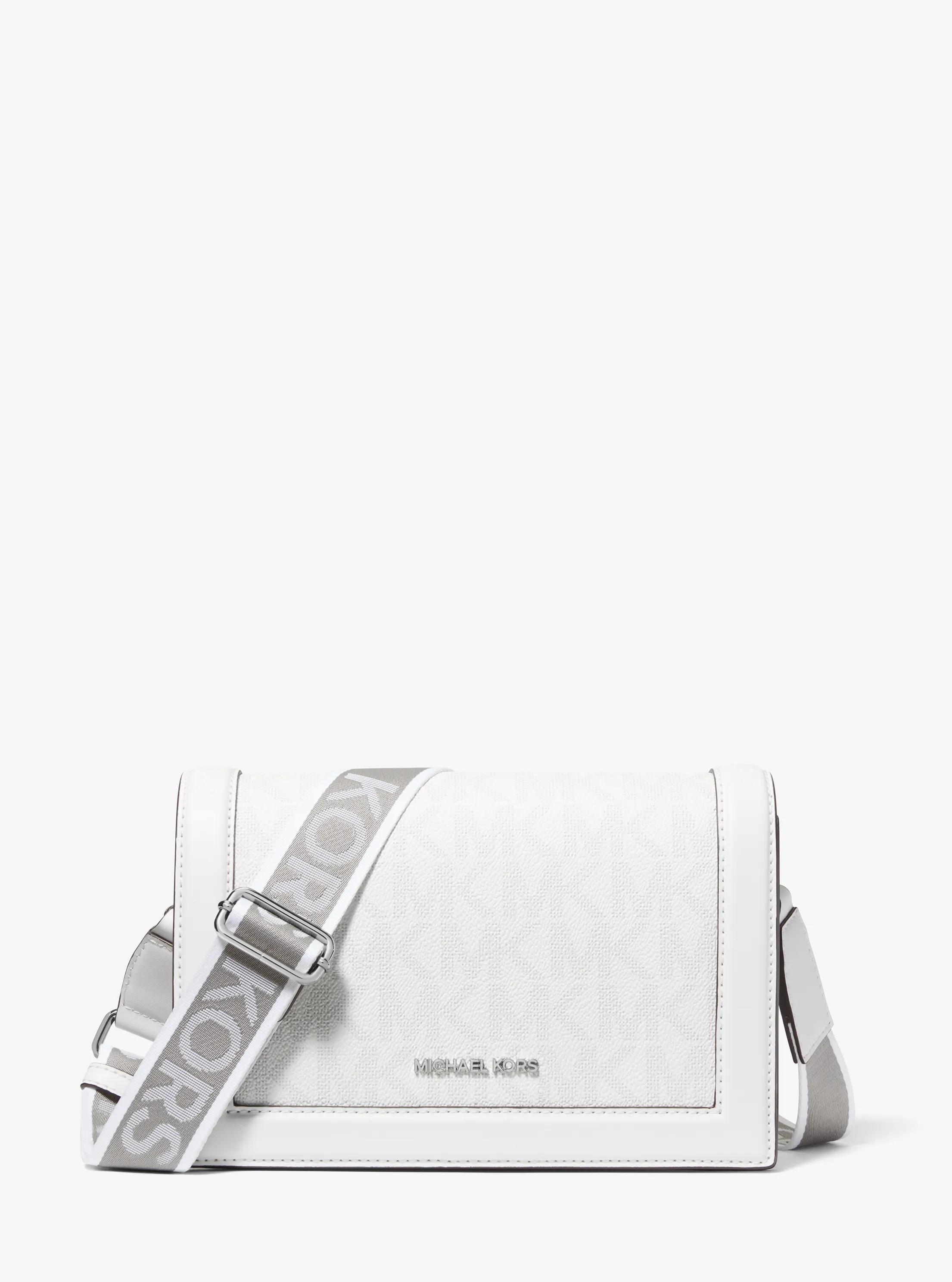 Jet Set Large Signature Logo Crossbody Bag in OPT/ALLUM | Michael Kors