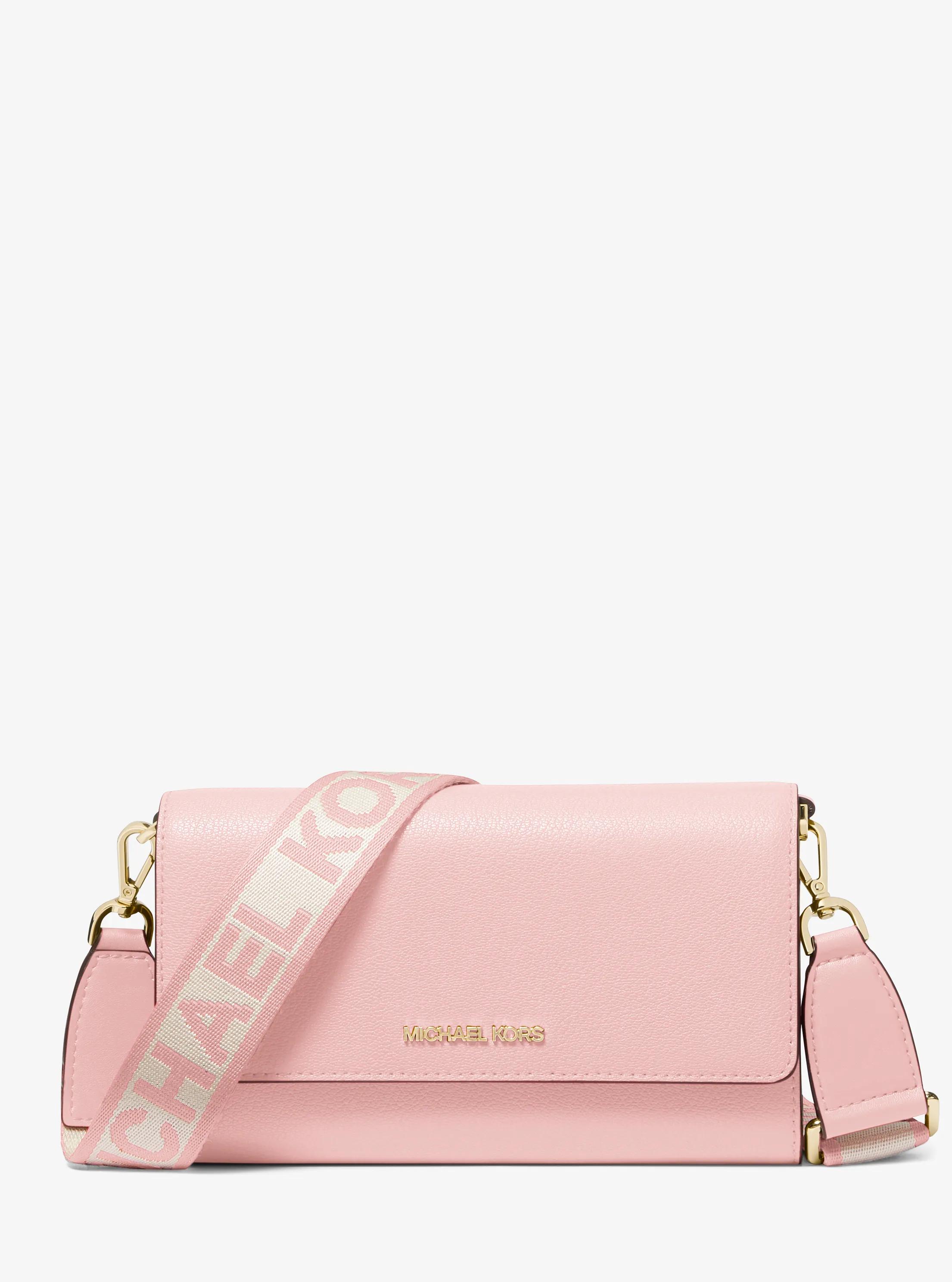 Jet Set Large Leather Crossbody Bag in POWDER BLUSH | Michael Kors