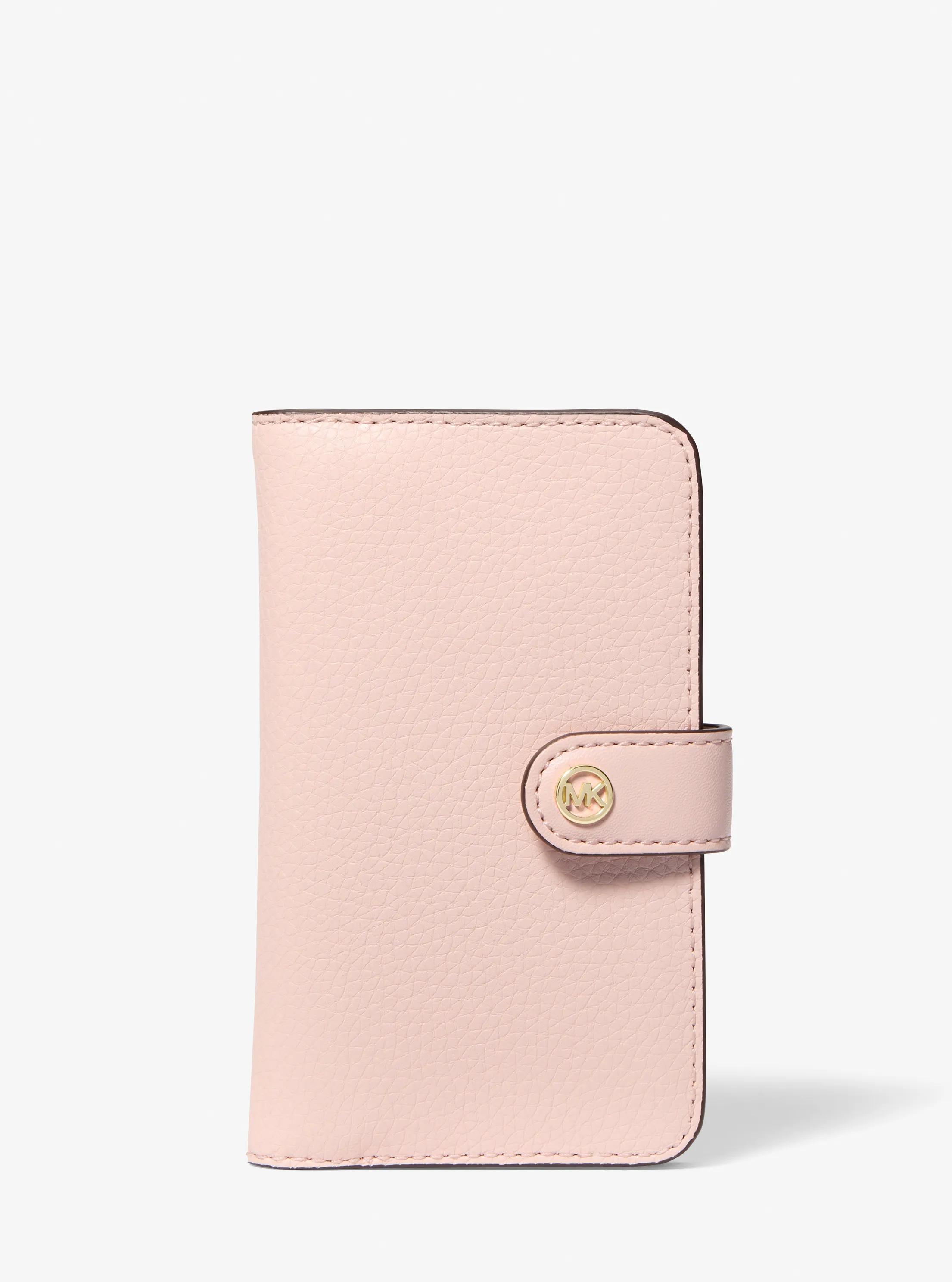 Jet Set Travel Medium Pebbled Leather Billfold Wallet in POWDER BLUSH | Michael Kors