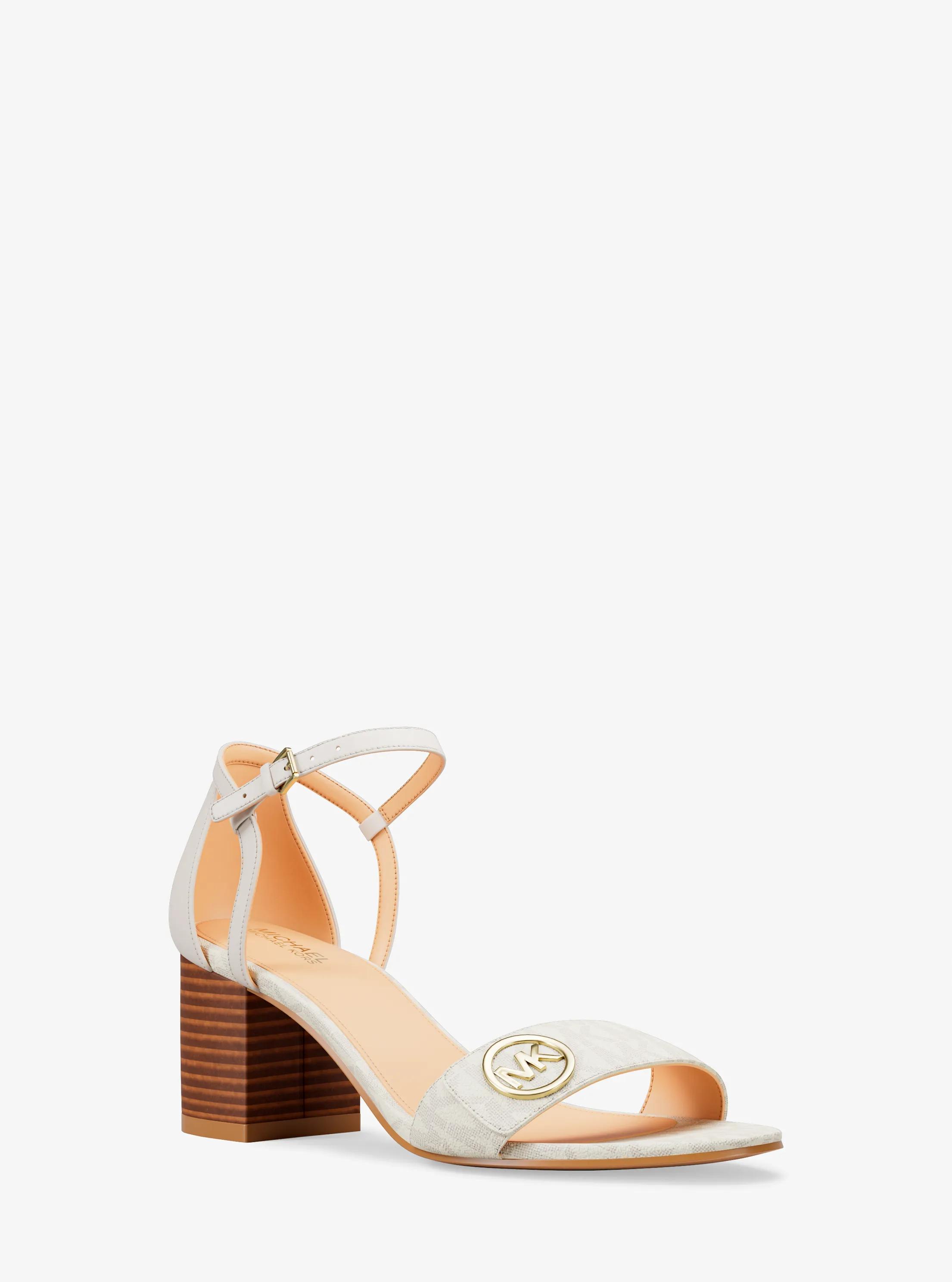 Michael Kors Hannah Signature Logo Block Heel Sandal | Arden Fair