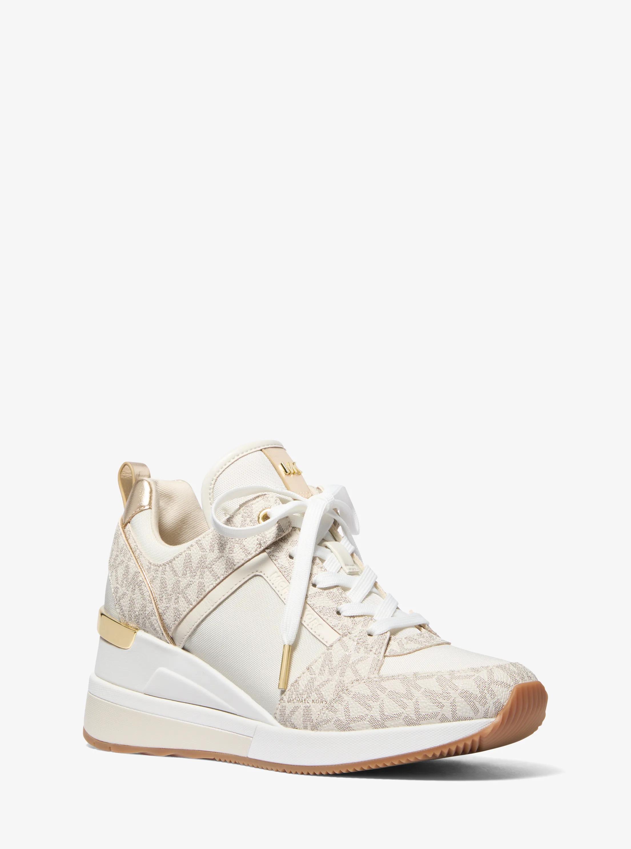 Georgie Signature Logo Trainer in VANILLA | Michael Kors
