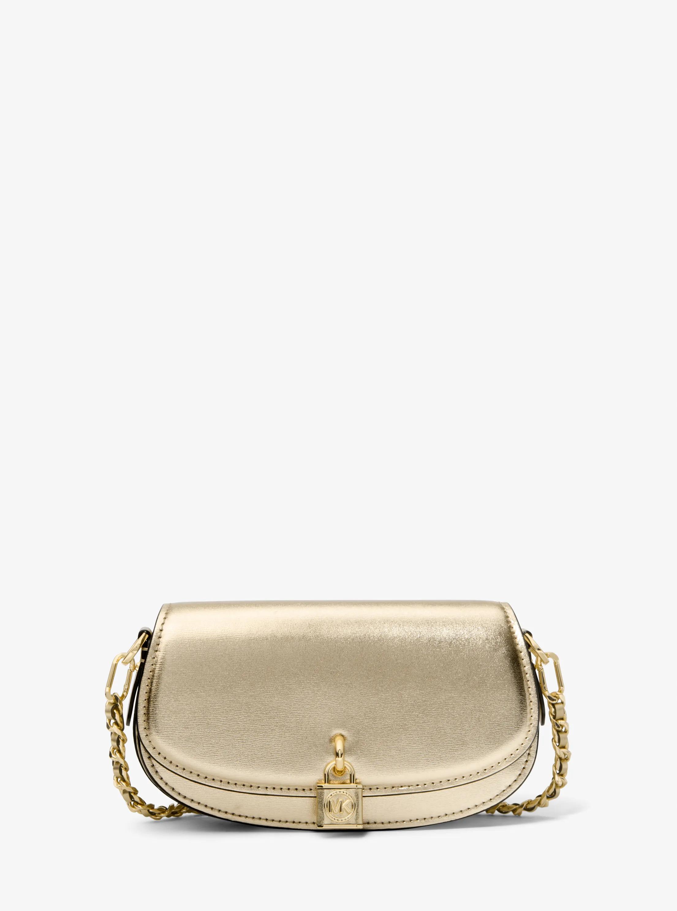 Bolso de hombro Mila peque&ntilde;o de piel metalizada