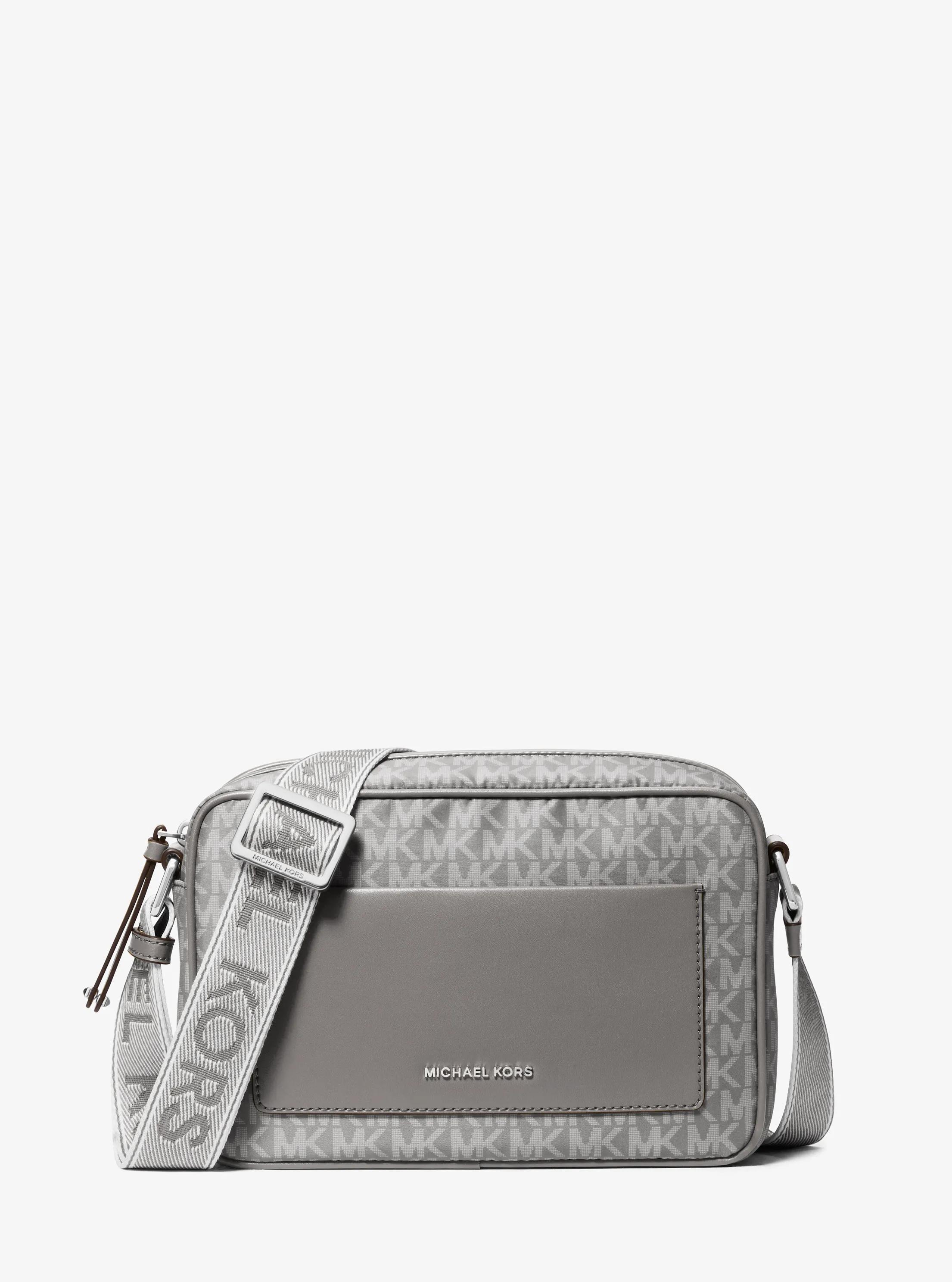 Jet Set Large Printed Signature Logo Crossbody Bag in STORM | Michael Kors