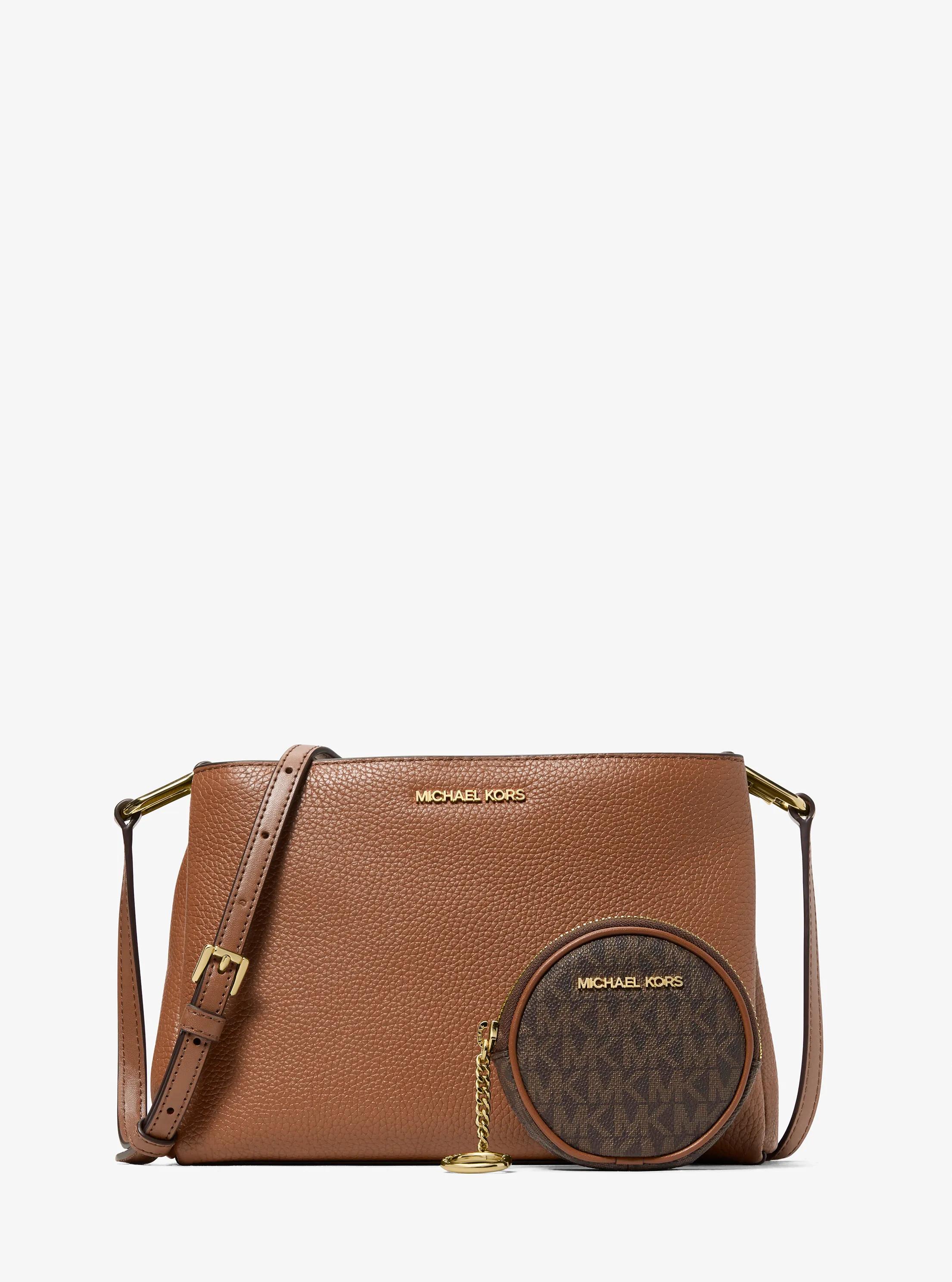 Trisha Pebbled Leather Crossbody Bag With Pouch Gift Set in