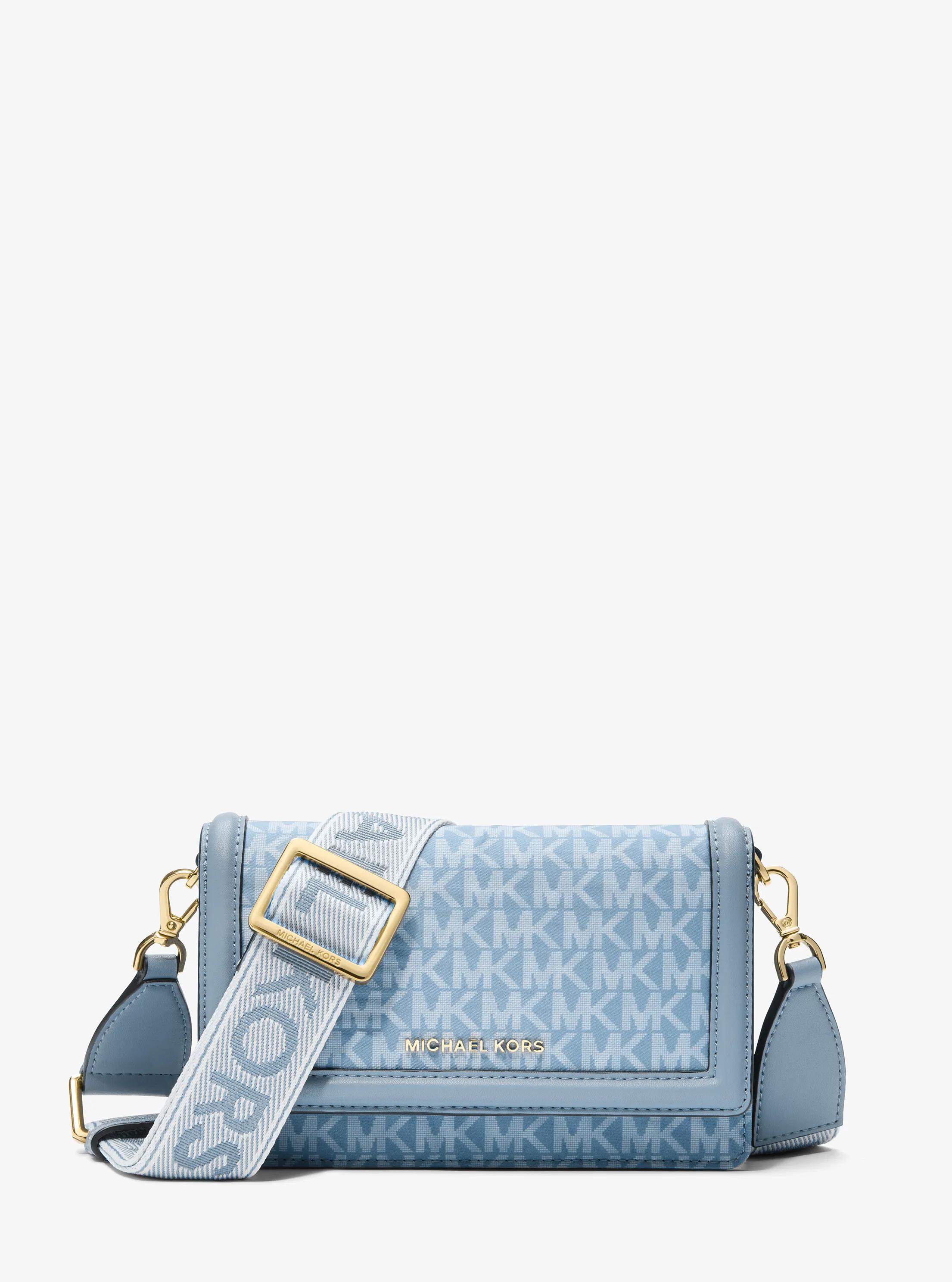 Jet Set Small Signature Logo Smartphone Crossbody Bag in CHAMBRAY | Michael Kors