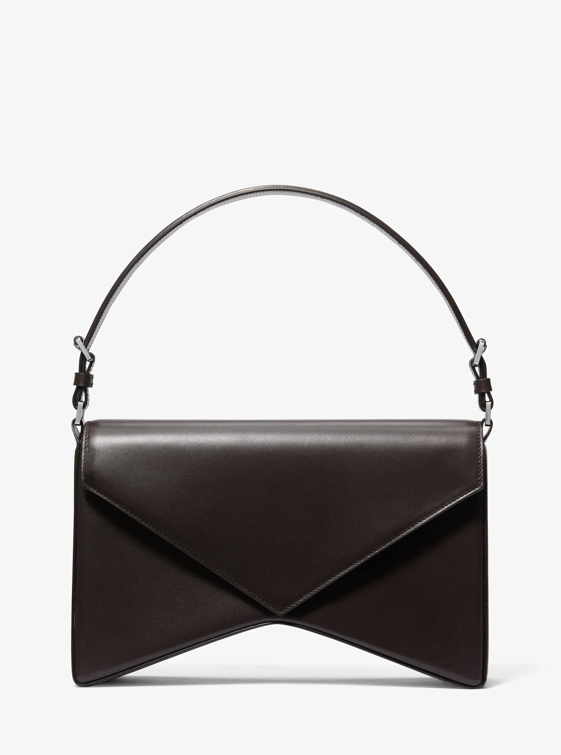 Manhatta Large Leather Bag in CHOCOLATE | Michael Kors