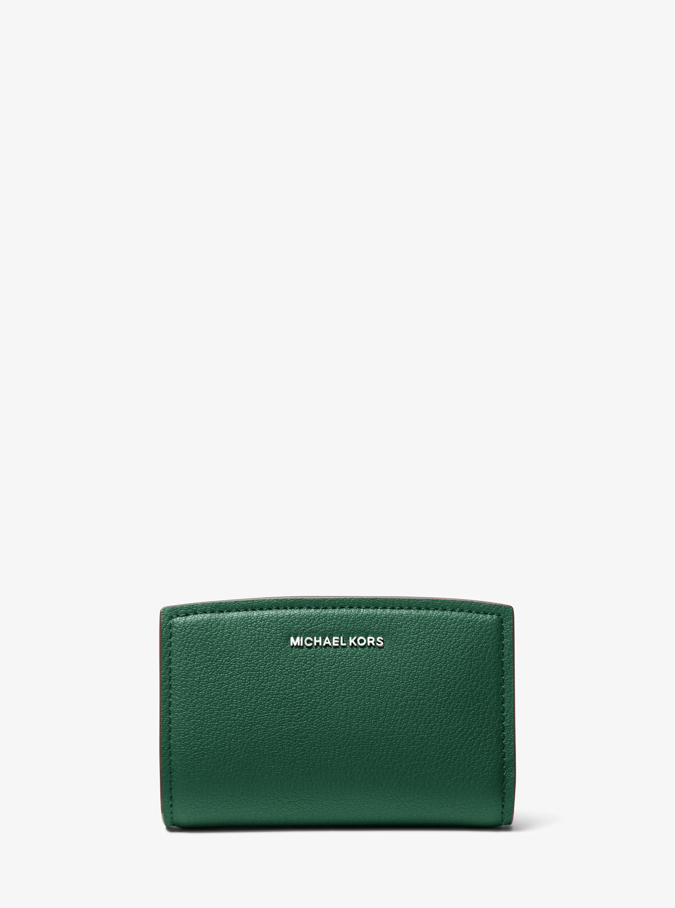 Bryant Medium Pebbled Leather Wallet in MOSS | Michael Kors