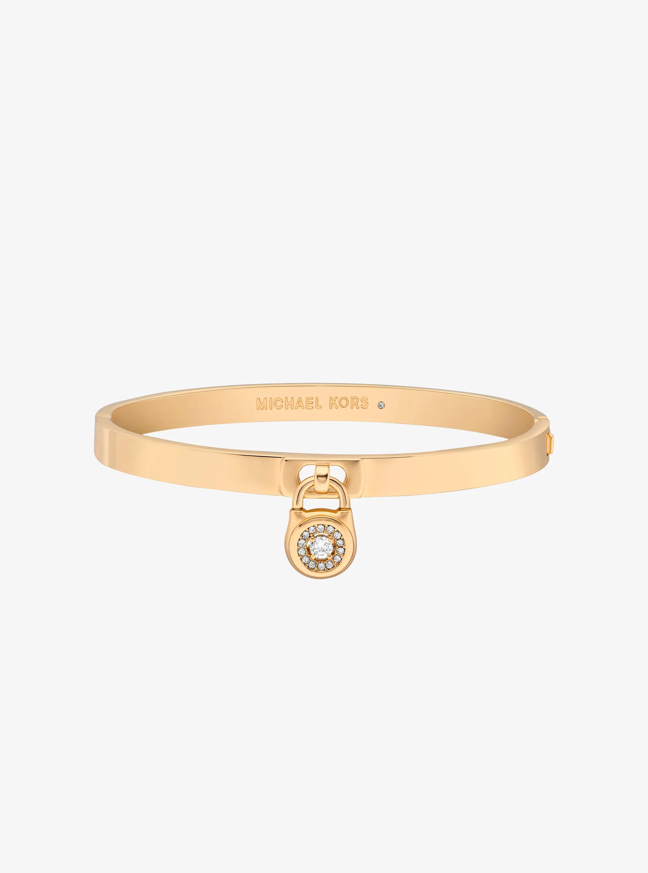 Pav&eacute; Lock Bangle in GOLD | Michael Kors
