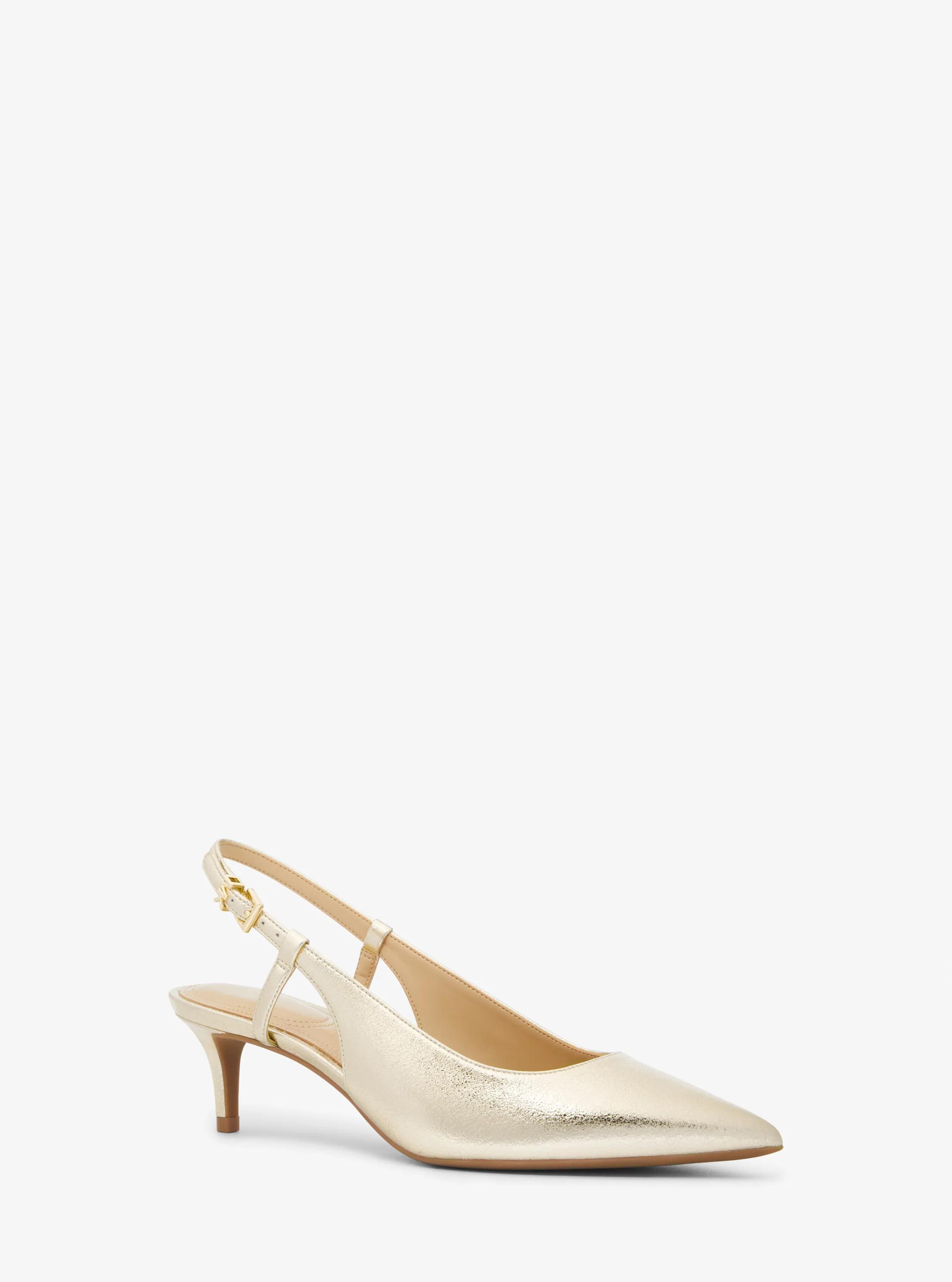 Doreen Flex Metallic Kitten Pump in PALE GOLD | Michael Kors