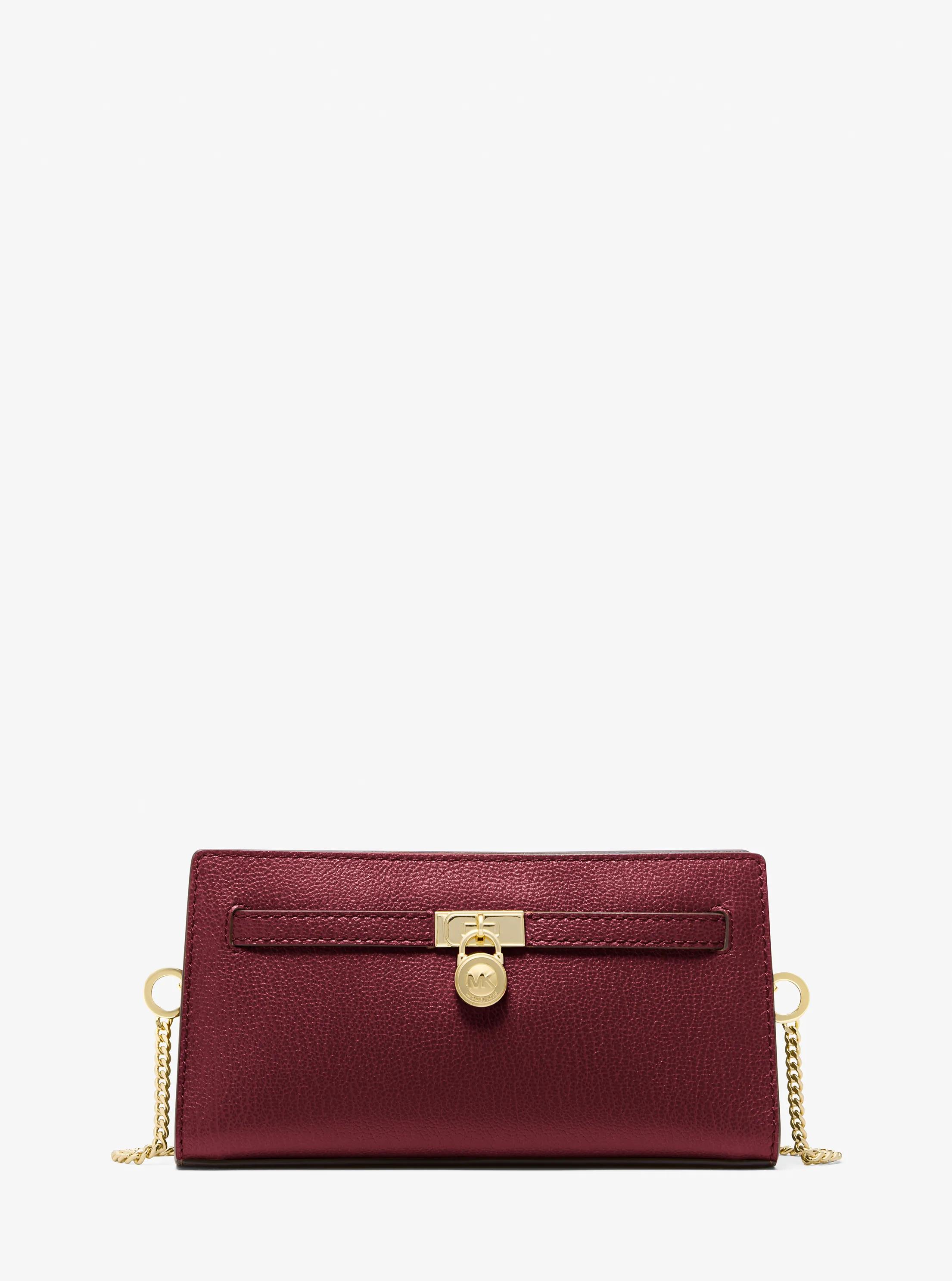 Tr&egrave;s petit sac &agrave; bandouli&egrave;re convertible Hamilton en cuir in ROUGE PROFOND | Michael Kors