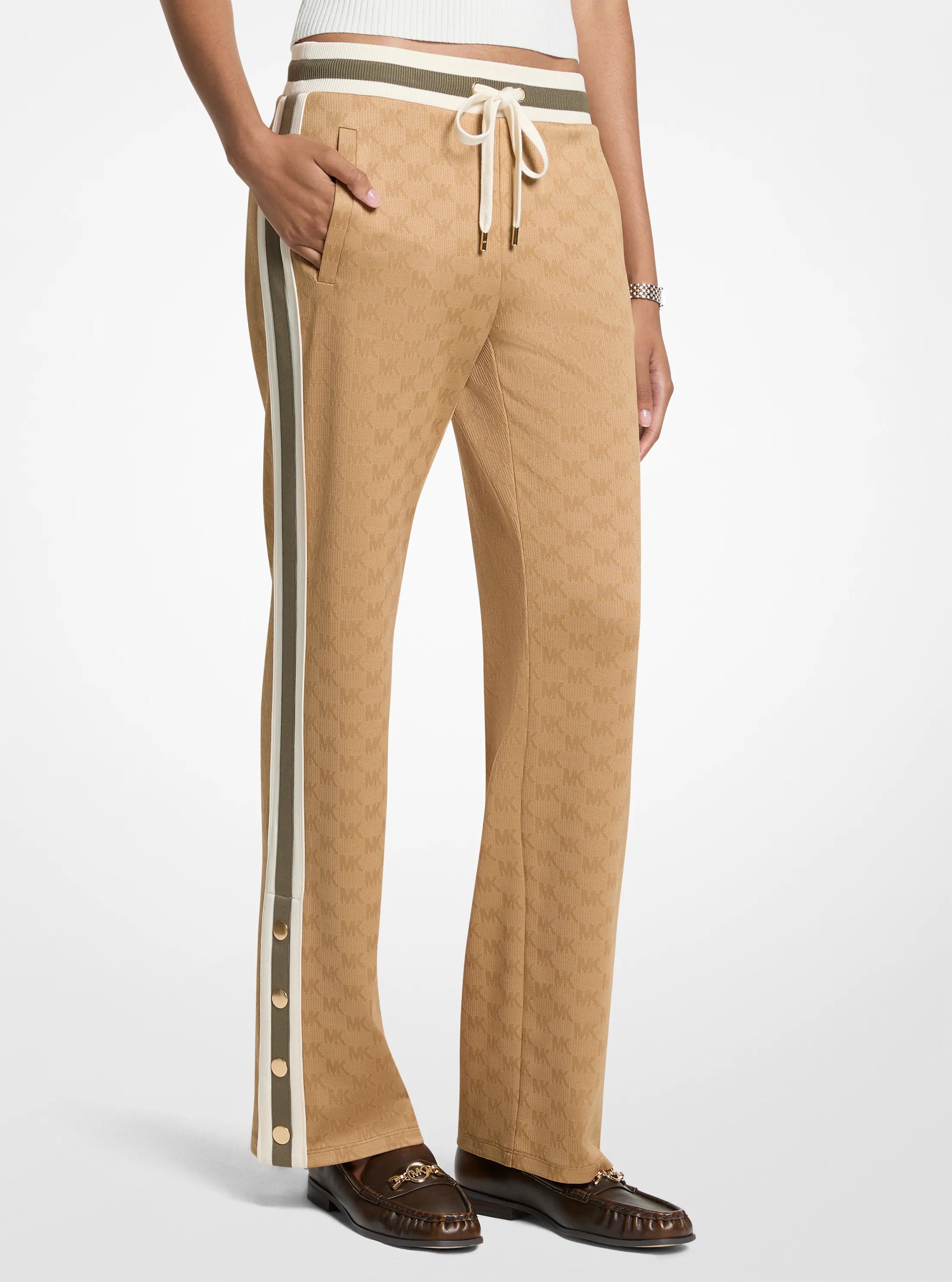 Logo Knit Track Pants in TOFFEE | Michael Kors