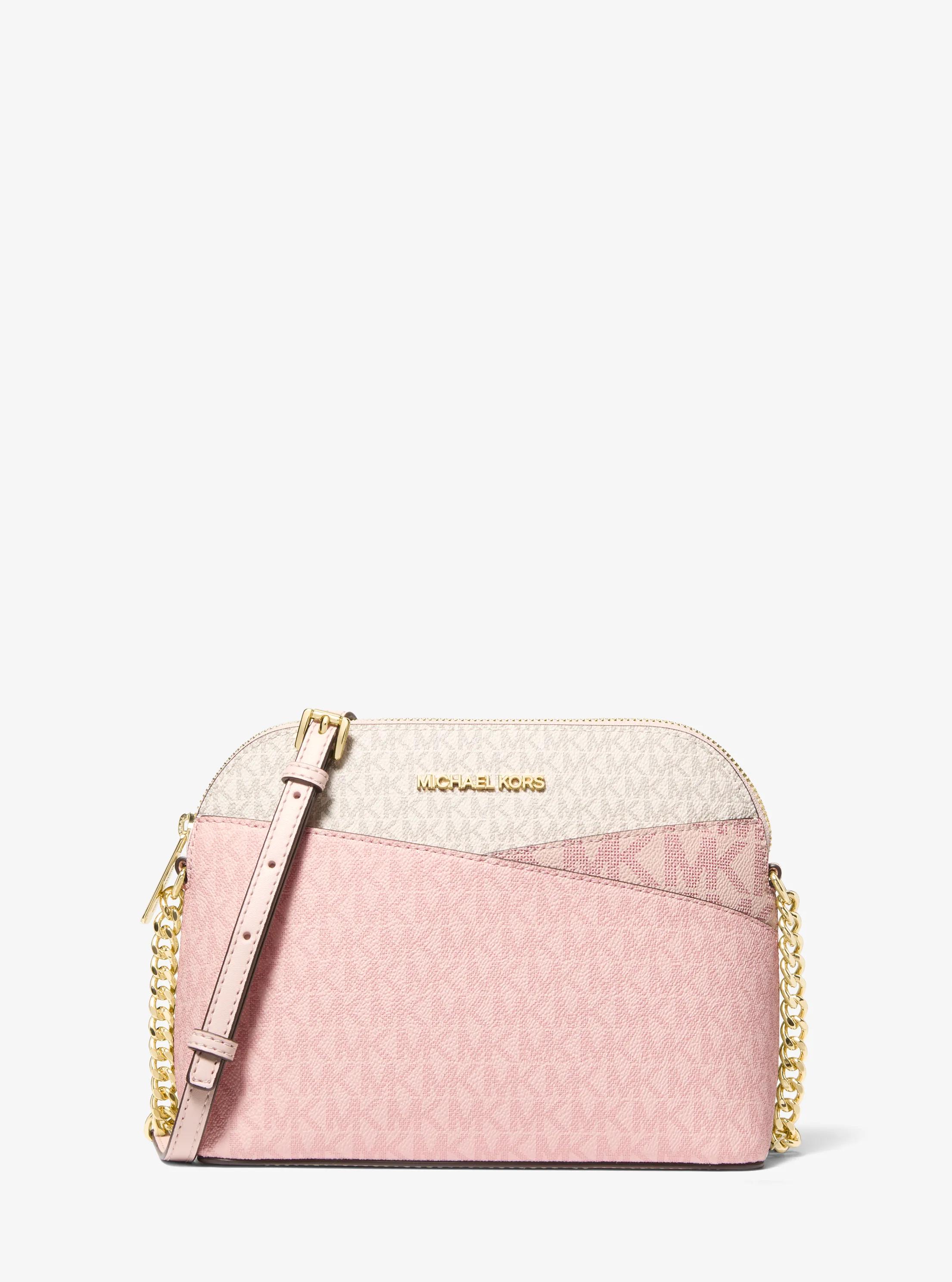 Sac &agrave; bandouli&egrave;re Jet Set Travel de taille moyenne &agrave; blocs de couleurs et &agrave; logo Signature in ROSE POUDR&Eacute; MULTI | Michael Kors