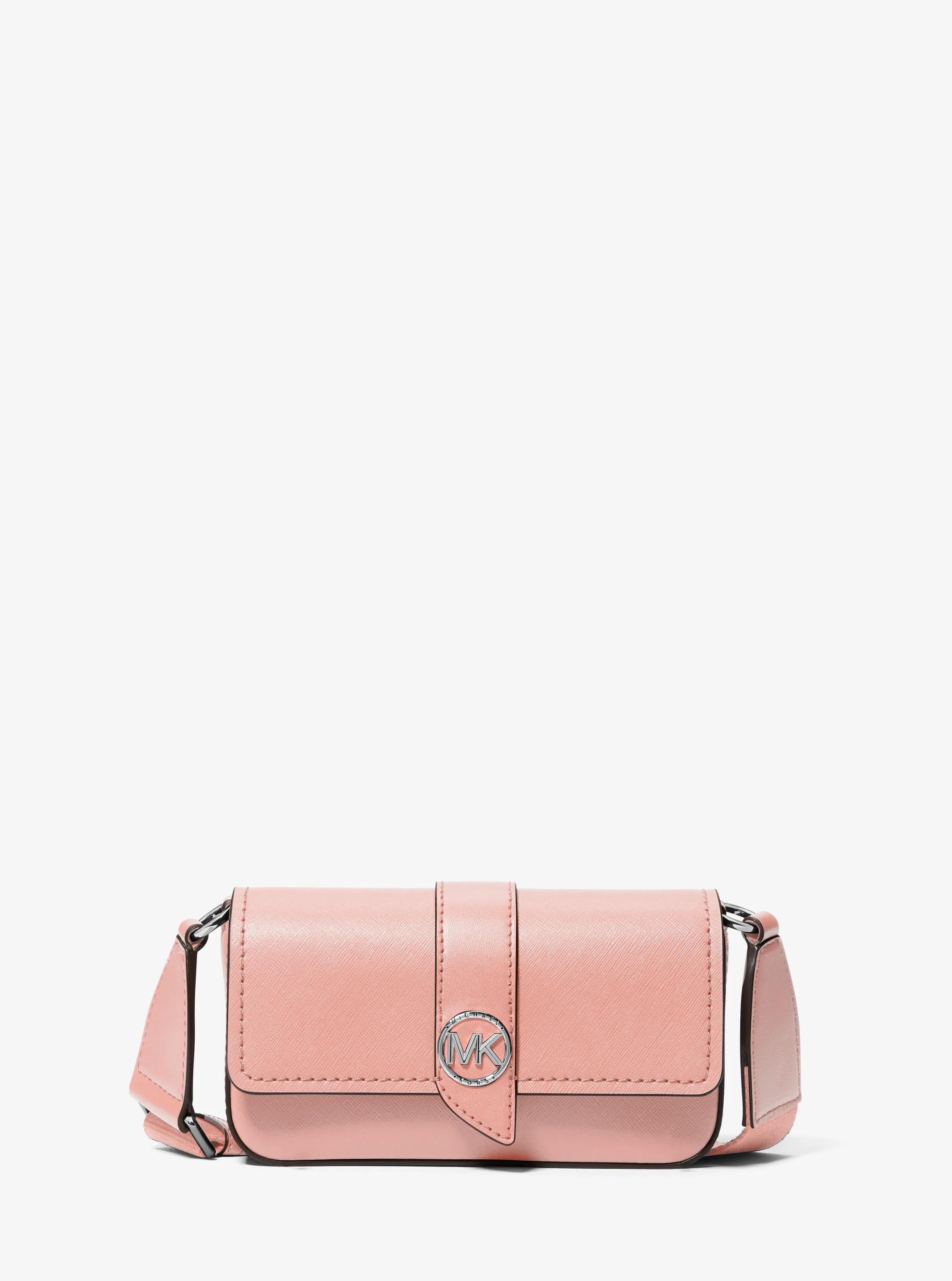 Greenwich Extra-Small Saffiano Leather Sling Crossbody Bag in PINK | Michael Kors