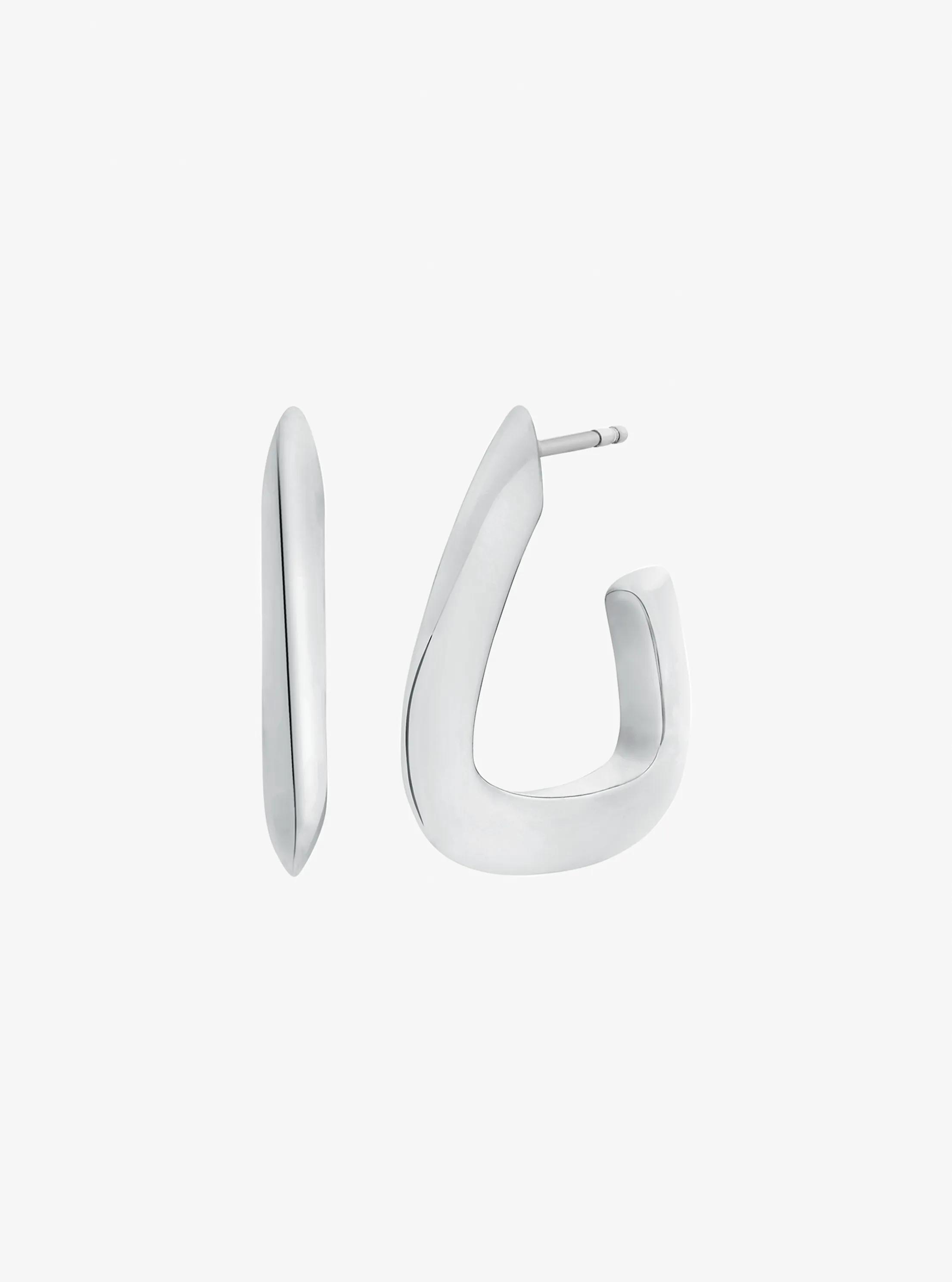 MK Boucles d'oreilles créoles carrées - Argent - Michael Kors