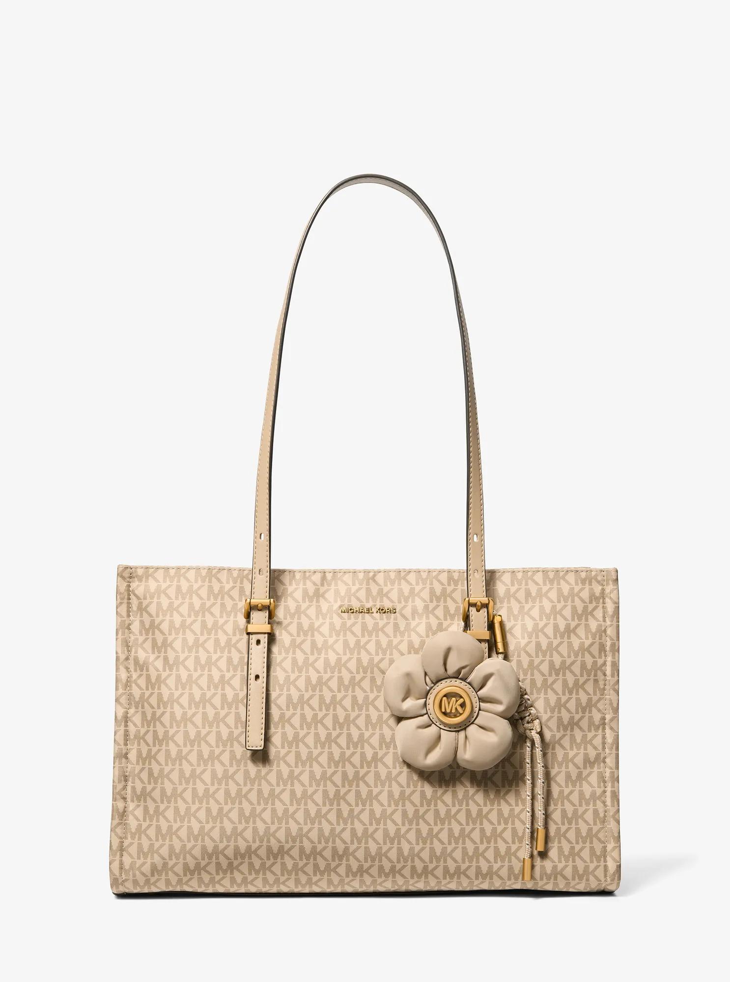 MK Cabas Zadie de taille moyenne à logo imprimé - Naturel - Michael Kors