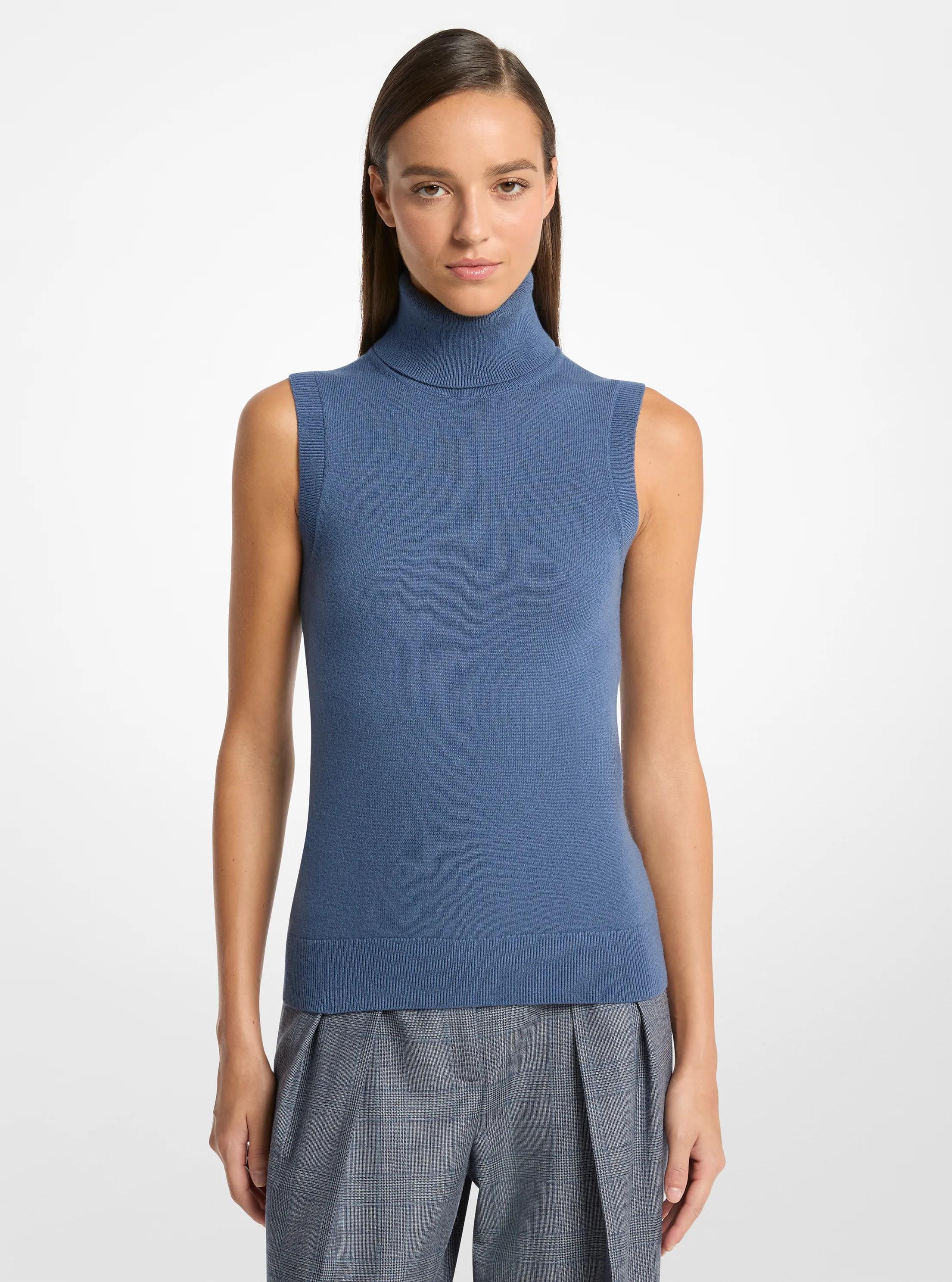 Cashmere Sleeveless Turtleneck