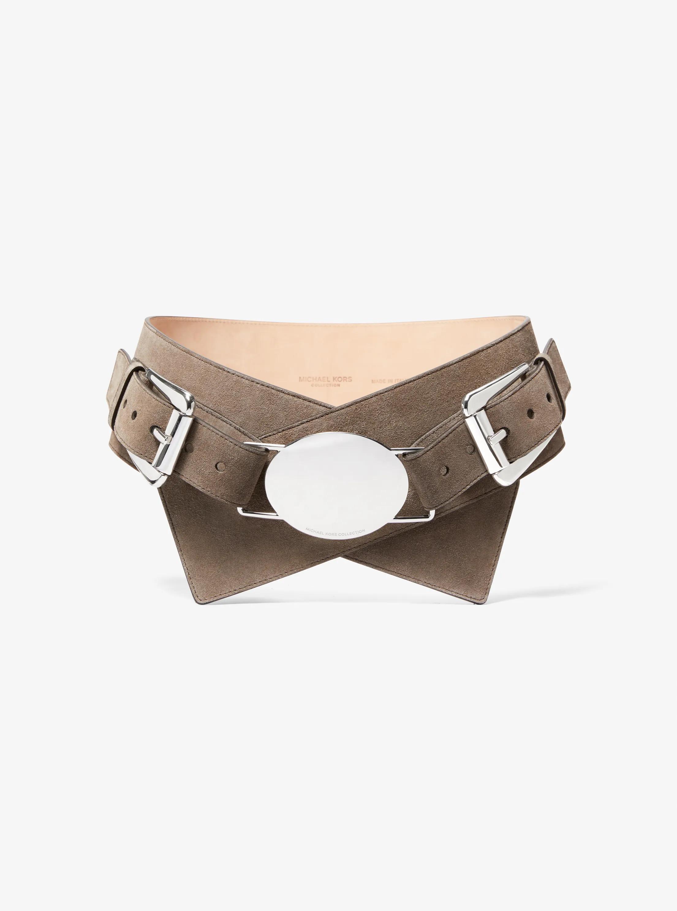 Gloria Suede Belt in MOCHA | Michael Kors