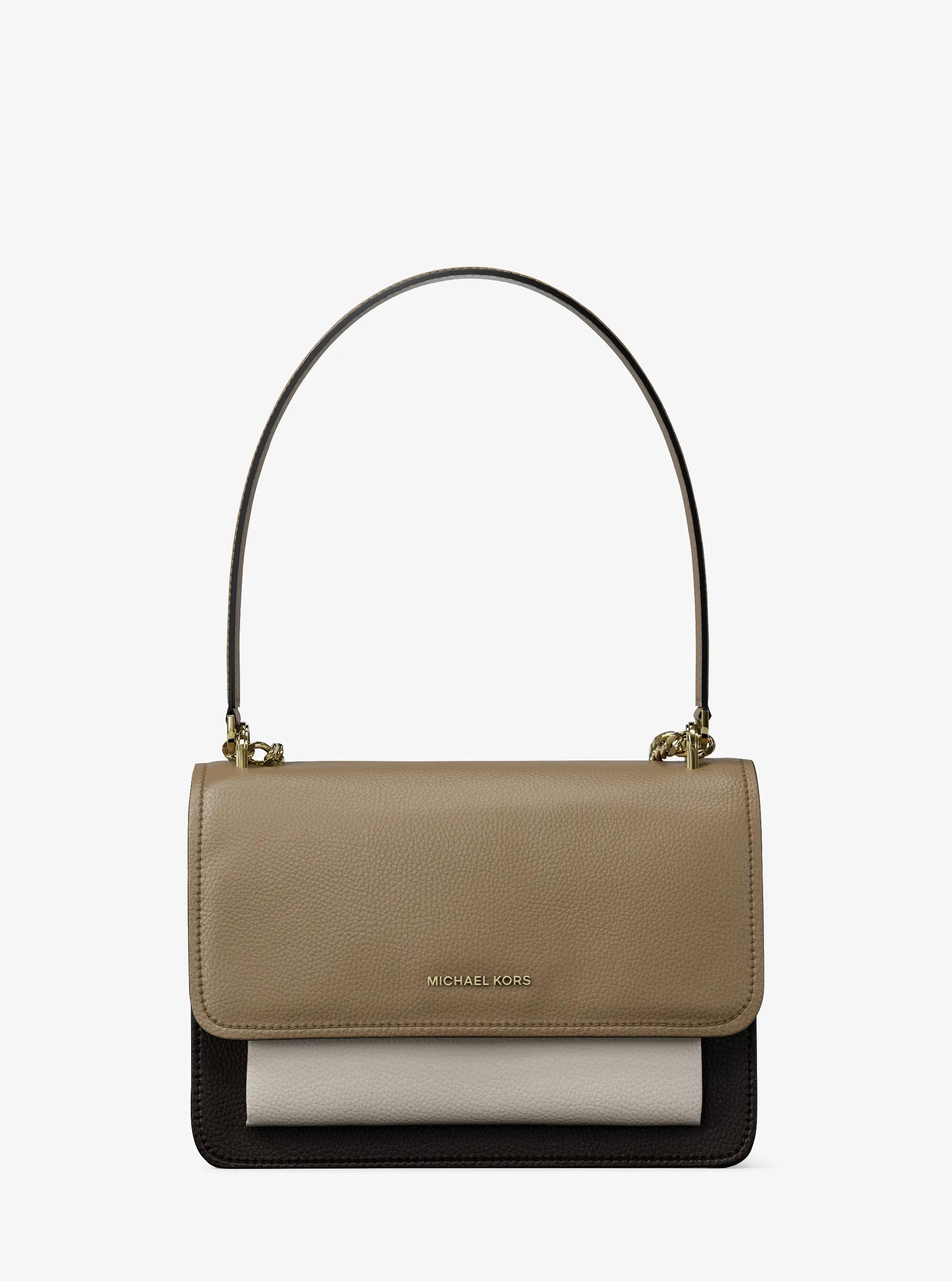 Claire Small Color-Block Leather Crossbody Bag in HUSK MULTI | Michael Kors