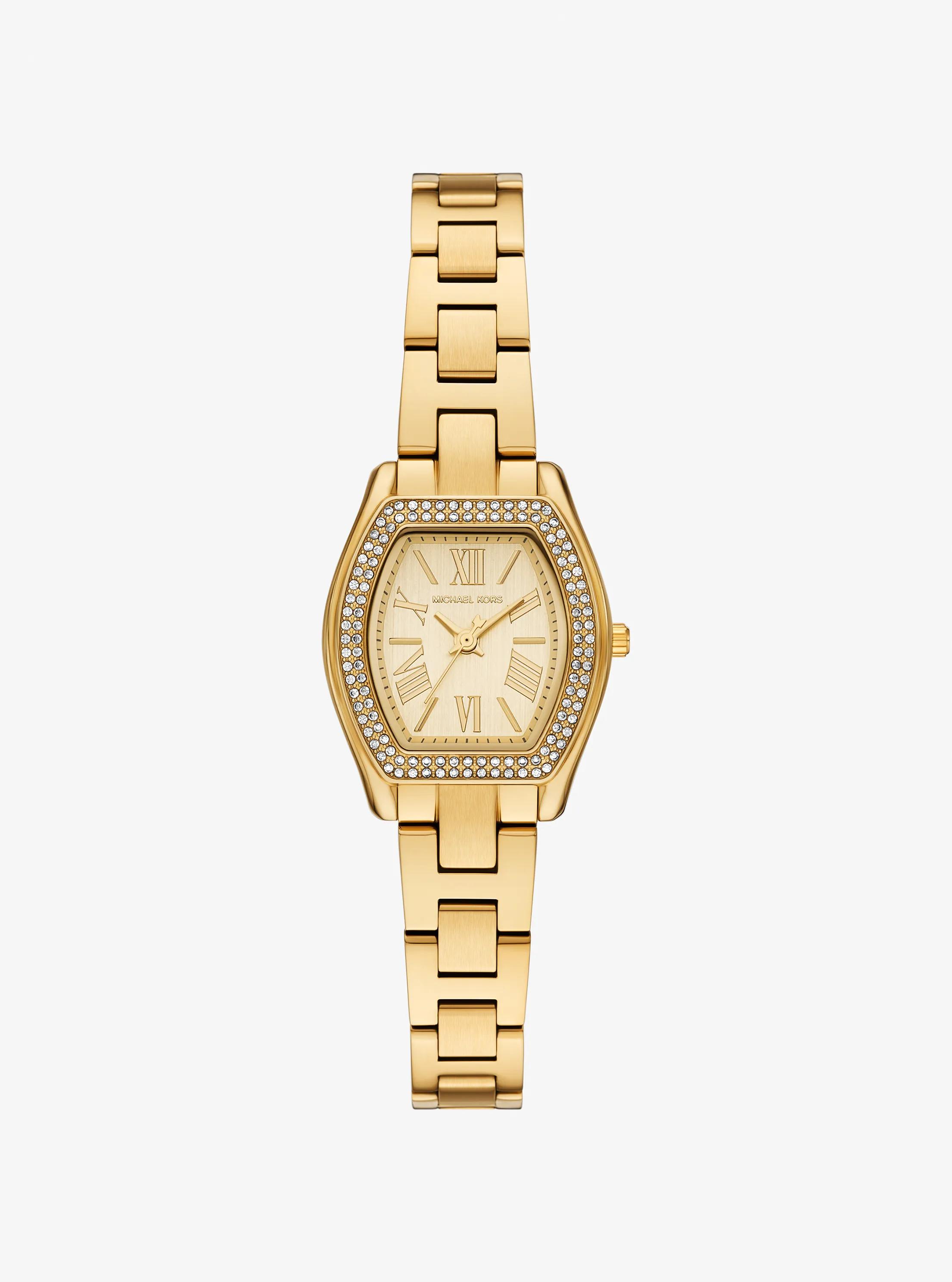 Reloj Chelsea peque&ntilde;o en tono dorado con incrustaciones in DORADO | Michael Kors