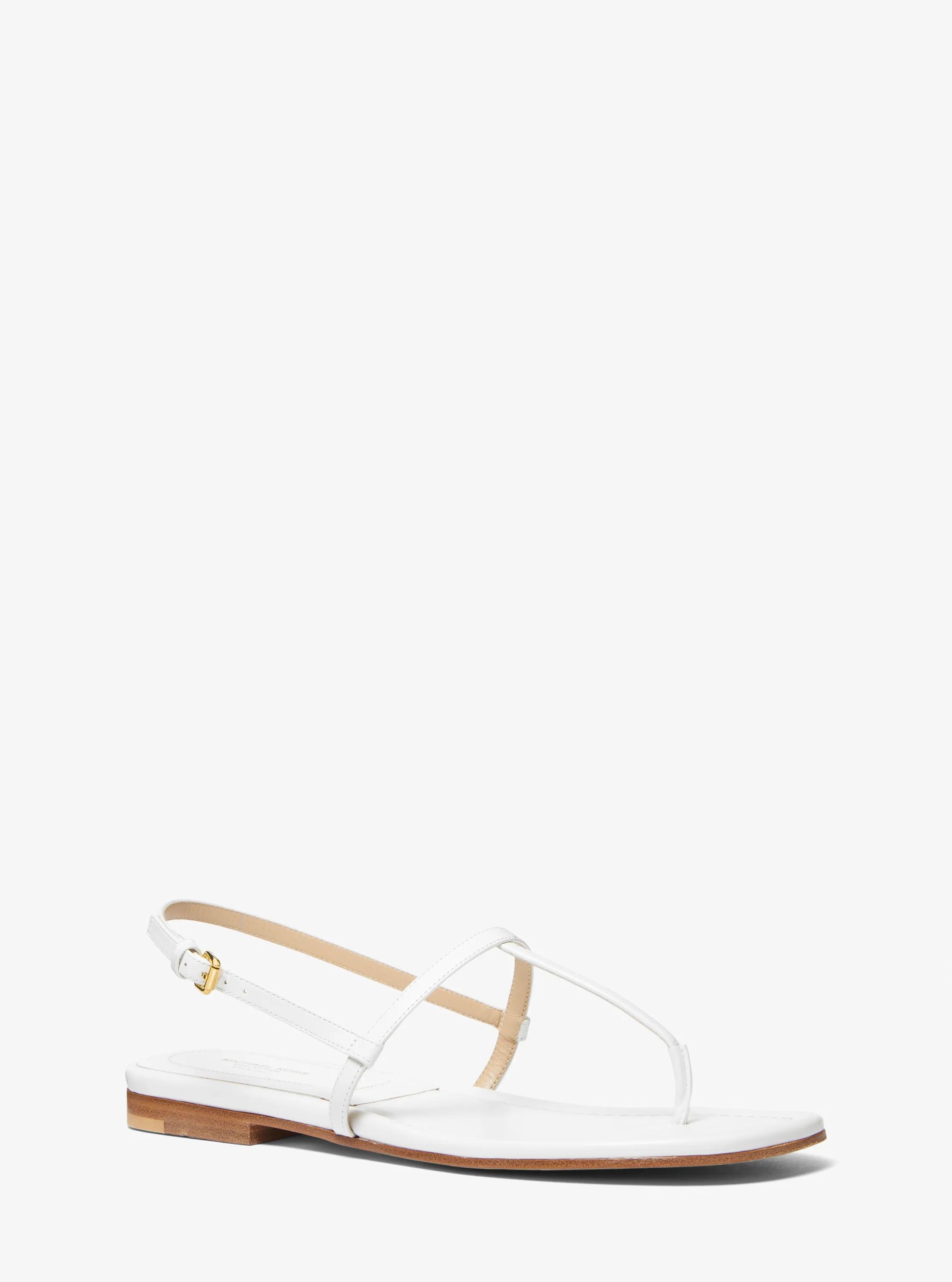 Ali Leather Sandal in OPTIC WHITE | Michael Kors