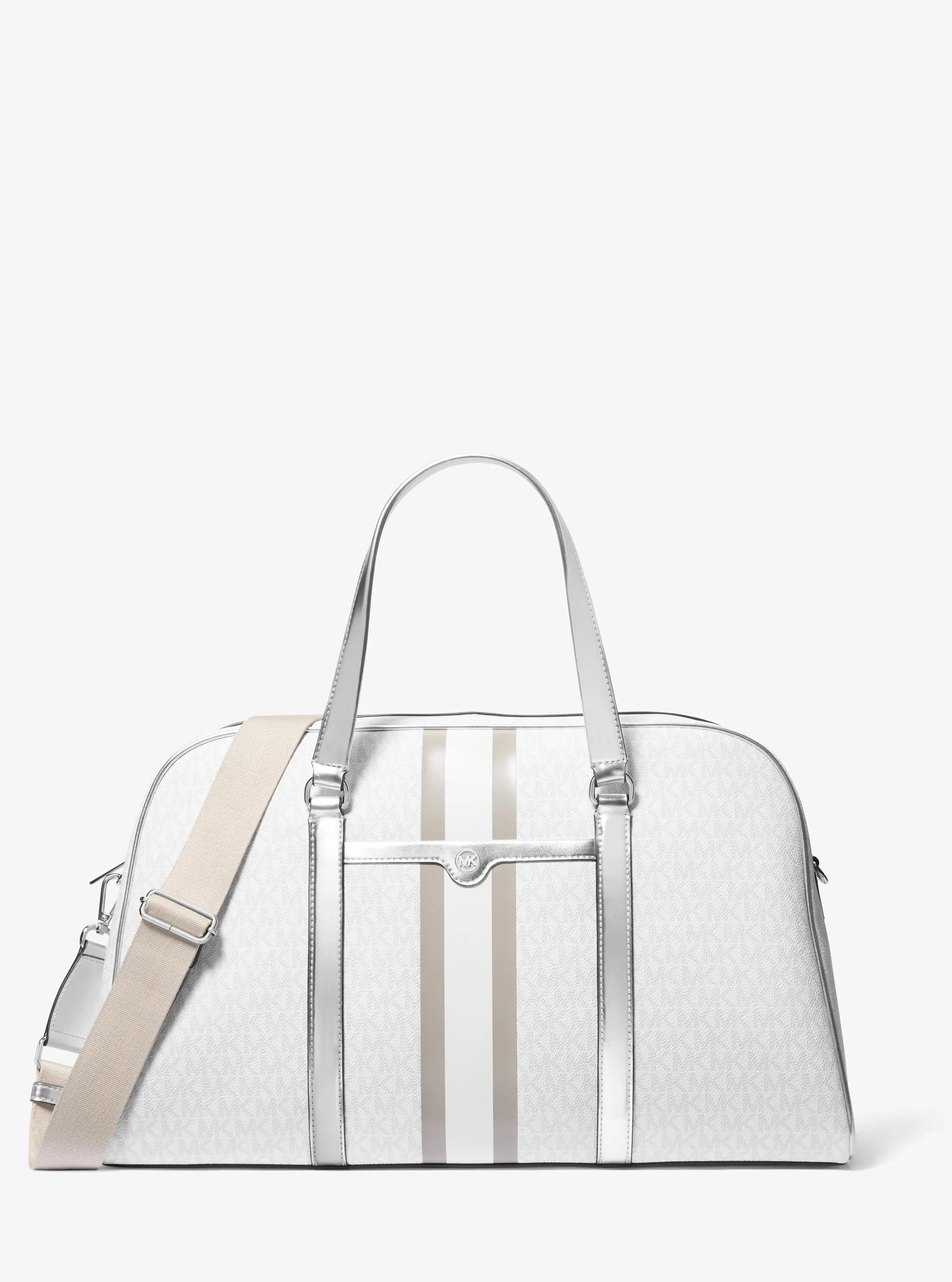Jet Set Travel Extra-Large Striped Metallic Signature Logo