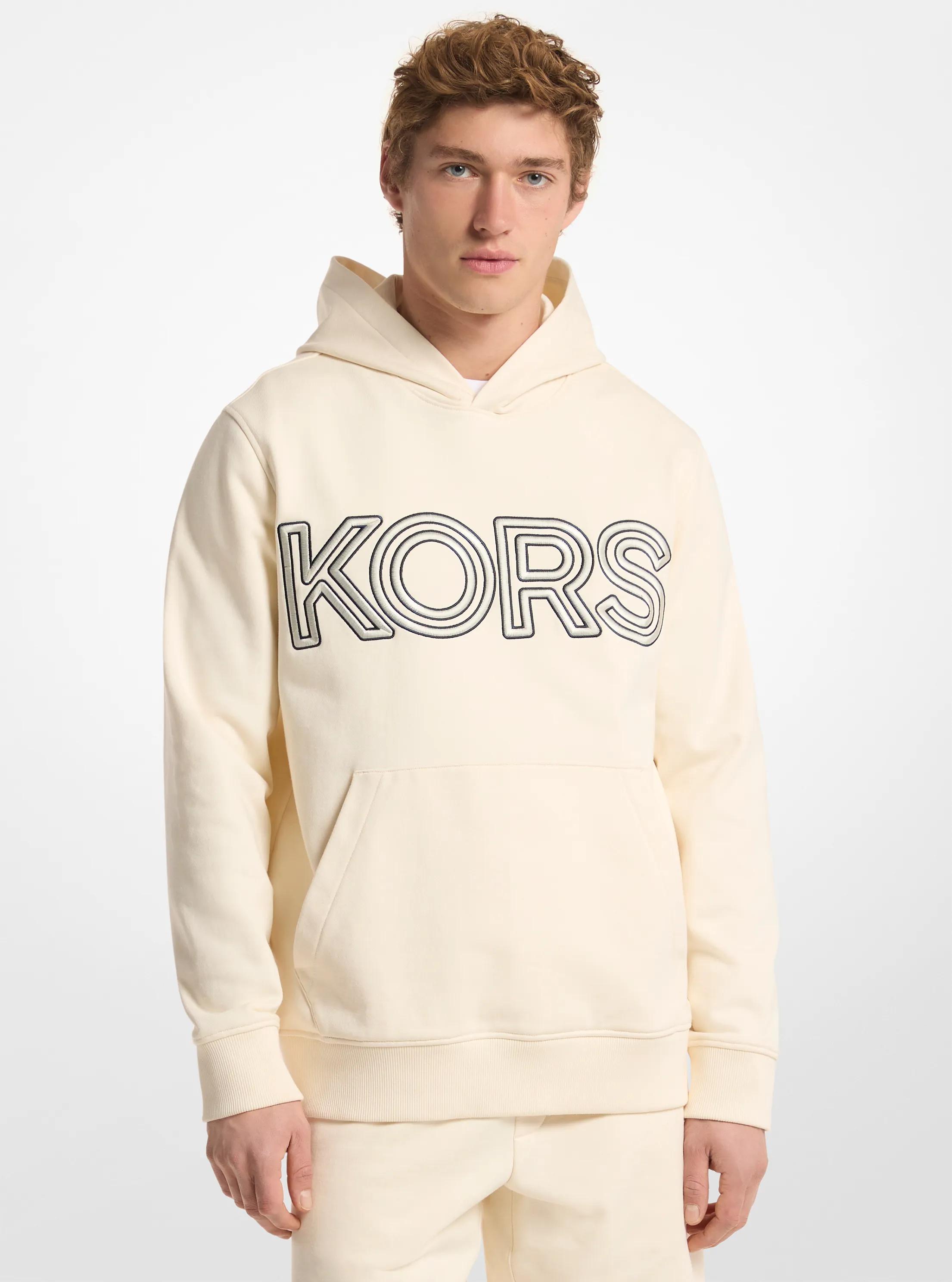 Logo Cotton Hoodie in BONE | Michael Kors