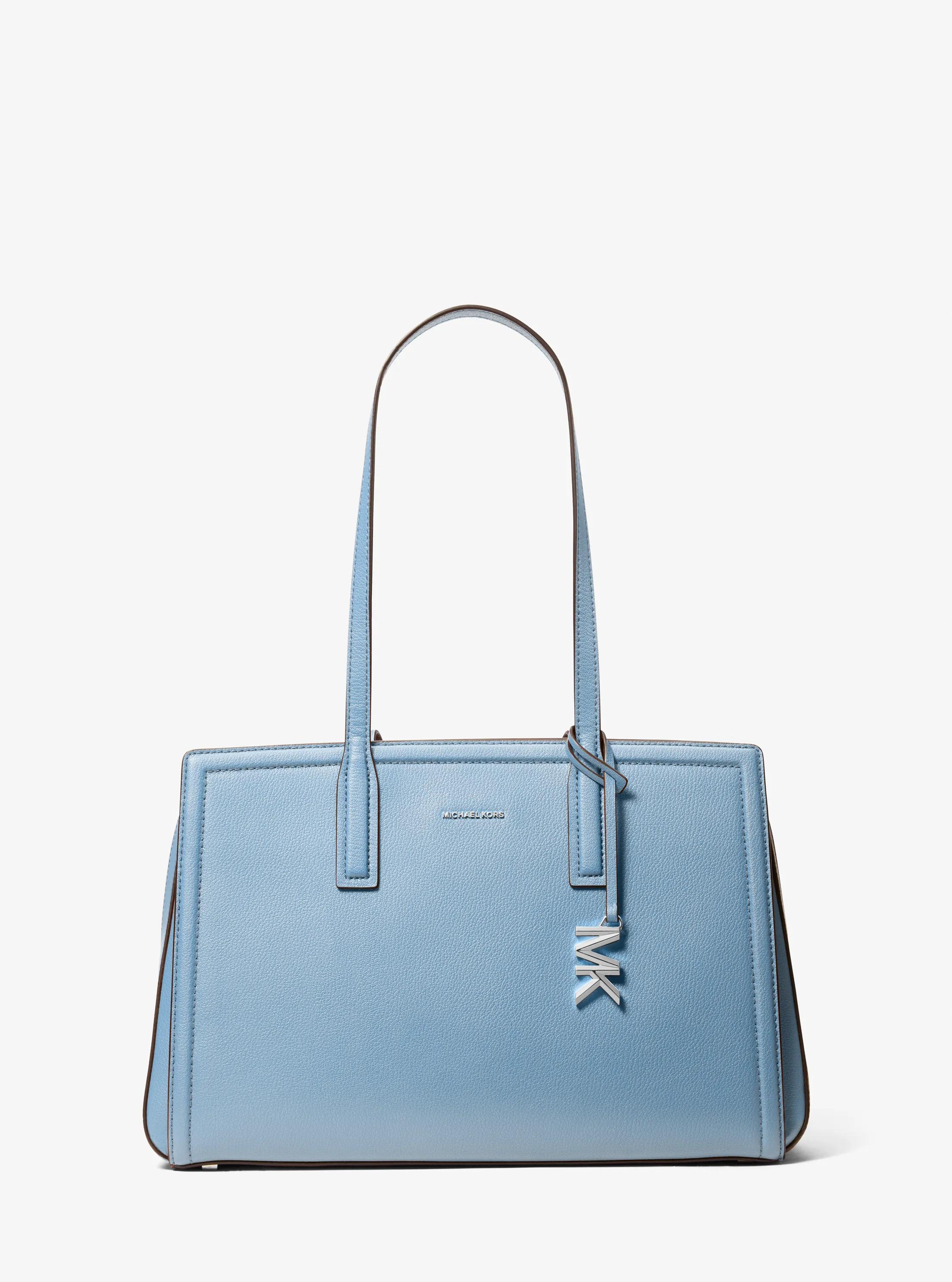 Bolso tote Laila mediano de piel granulada in CHAMBRAY | Michael Kors