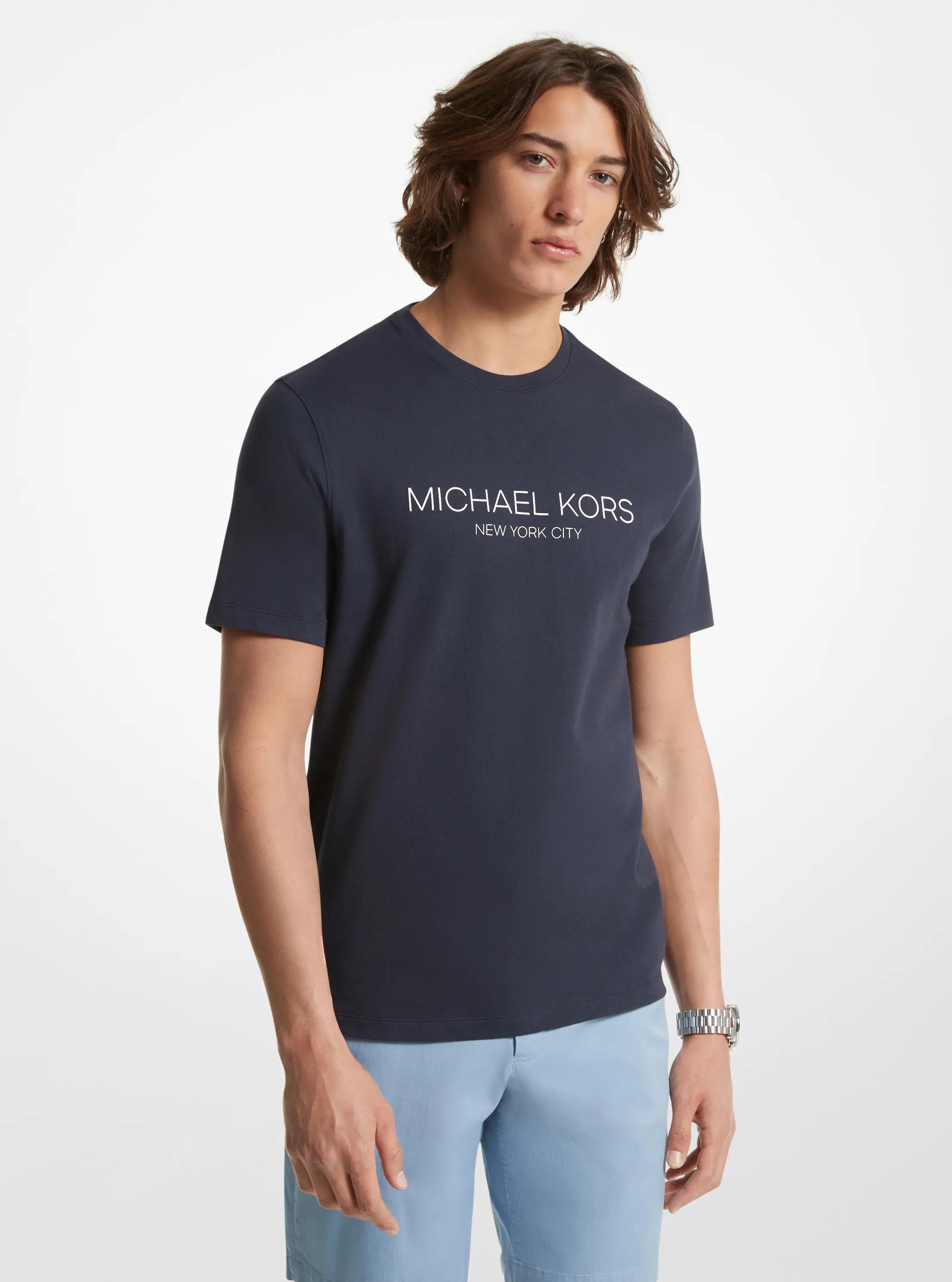 Graphic Logo Cotton T-Shirt in MIDNIGHT | Michael Kors
