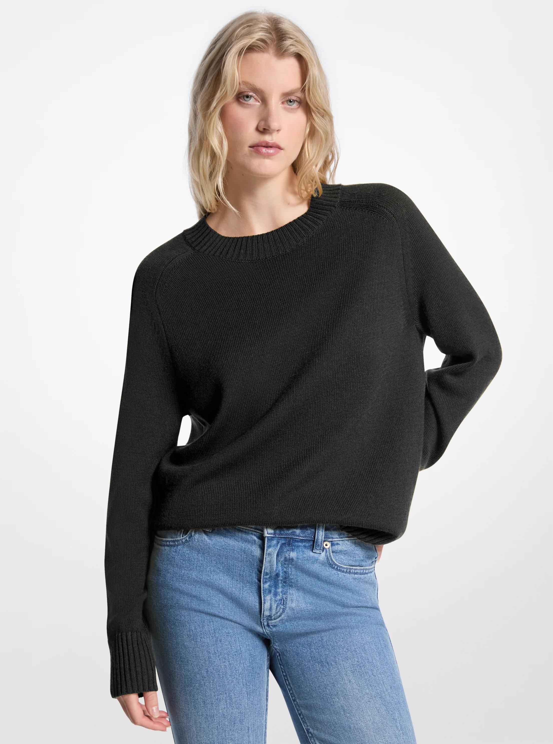 Wool Sweater in BLACK | Michael Kors