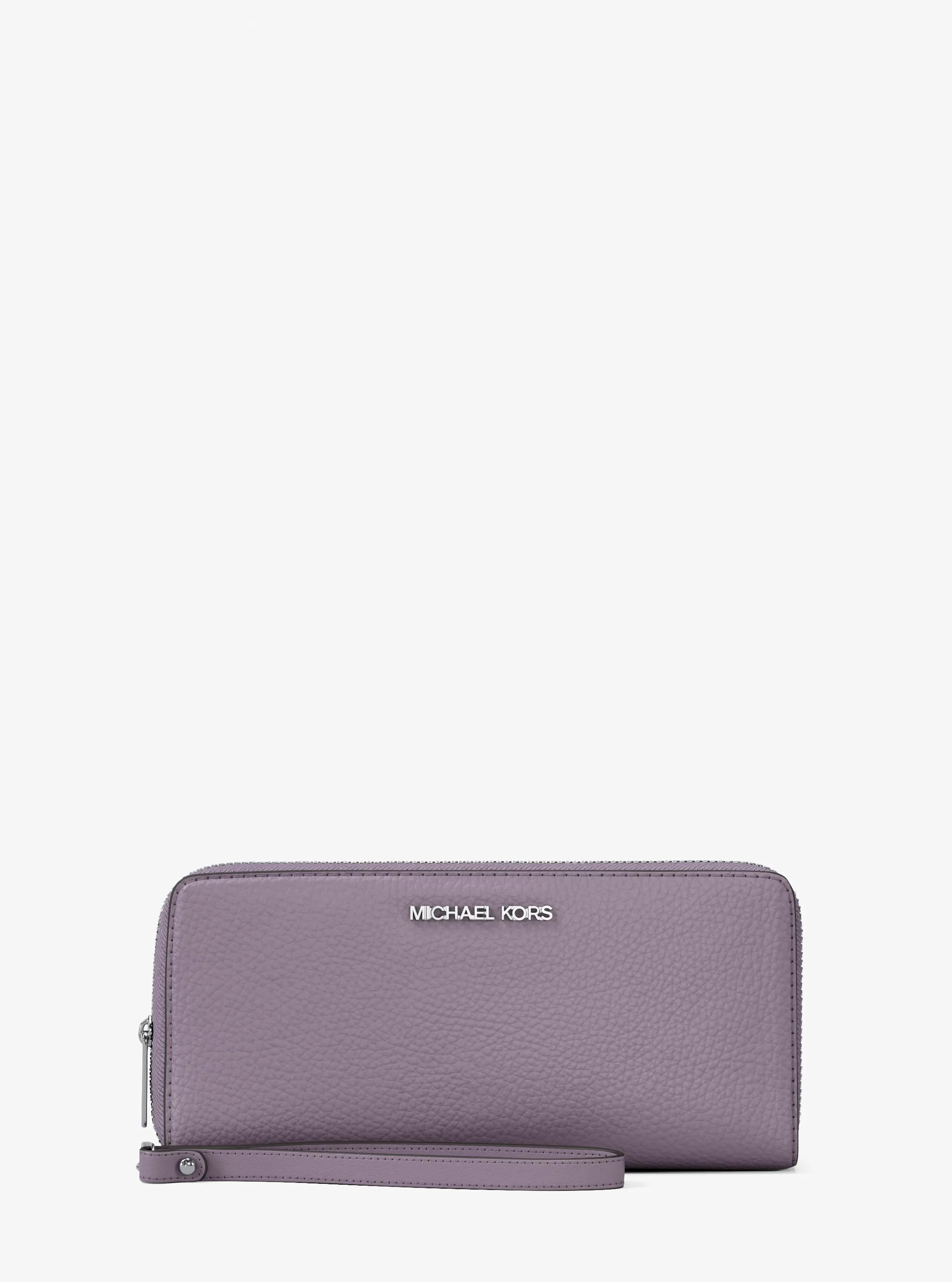 Large Pebbled Leather Continental Wallet