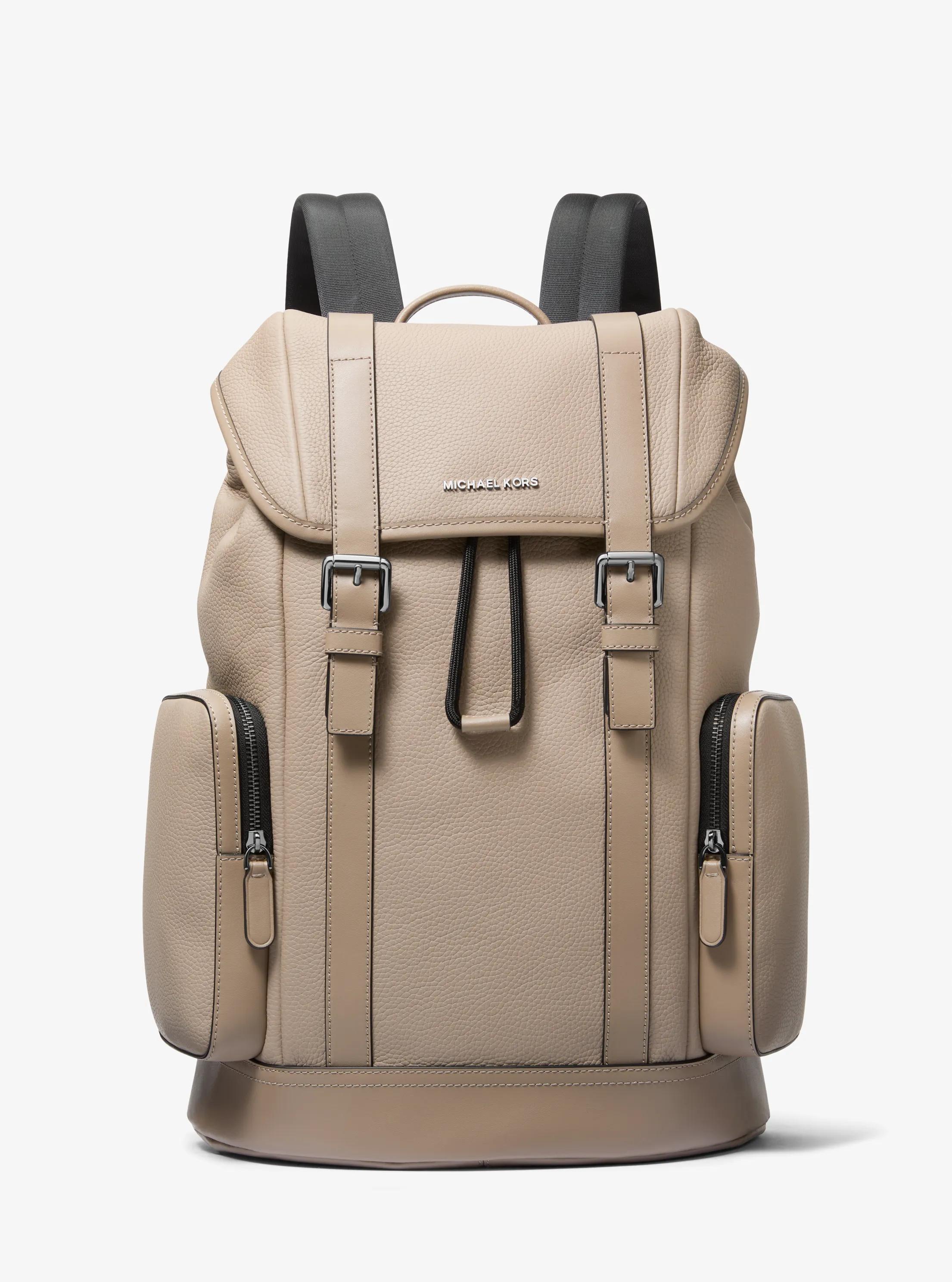 Hudson Pebbled Leather Backpack in BIRCH | Michael Kors