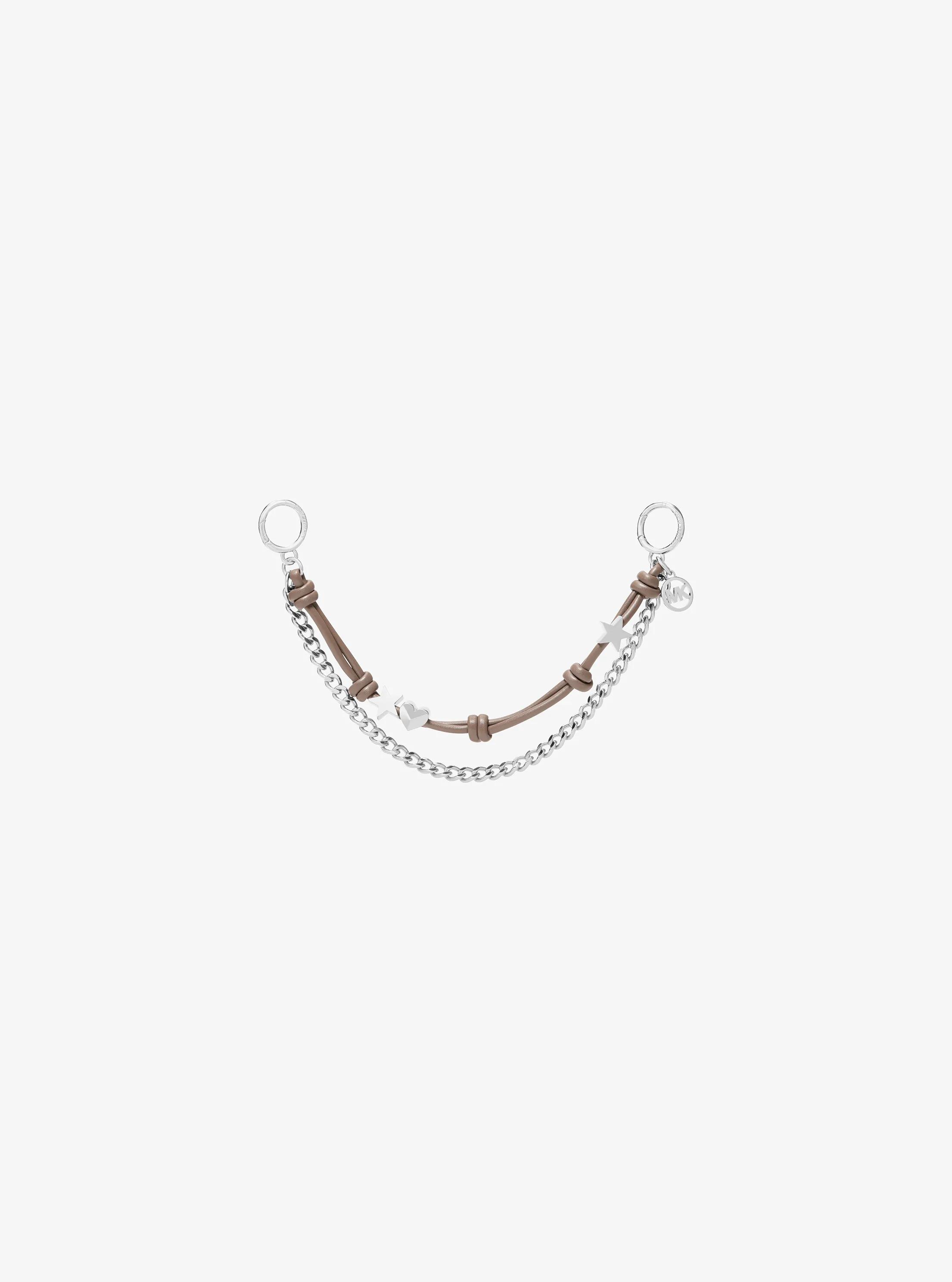 Silver-Tone Charm and Chain Bag Charm in MUSHROOM | Michael Kors
