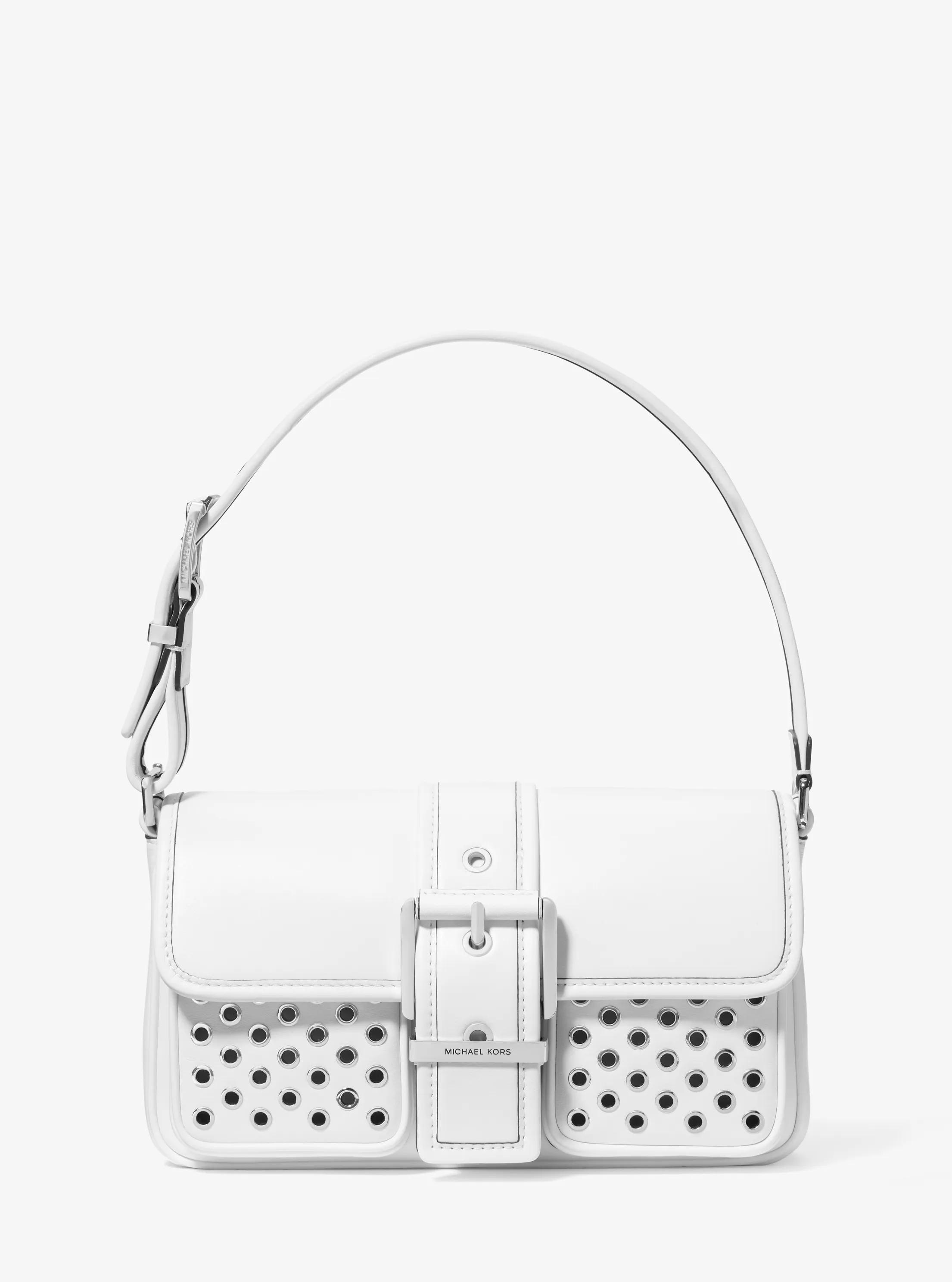 Bolso de hombro Colby mediano de piel con ojales