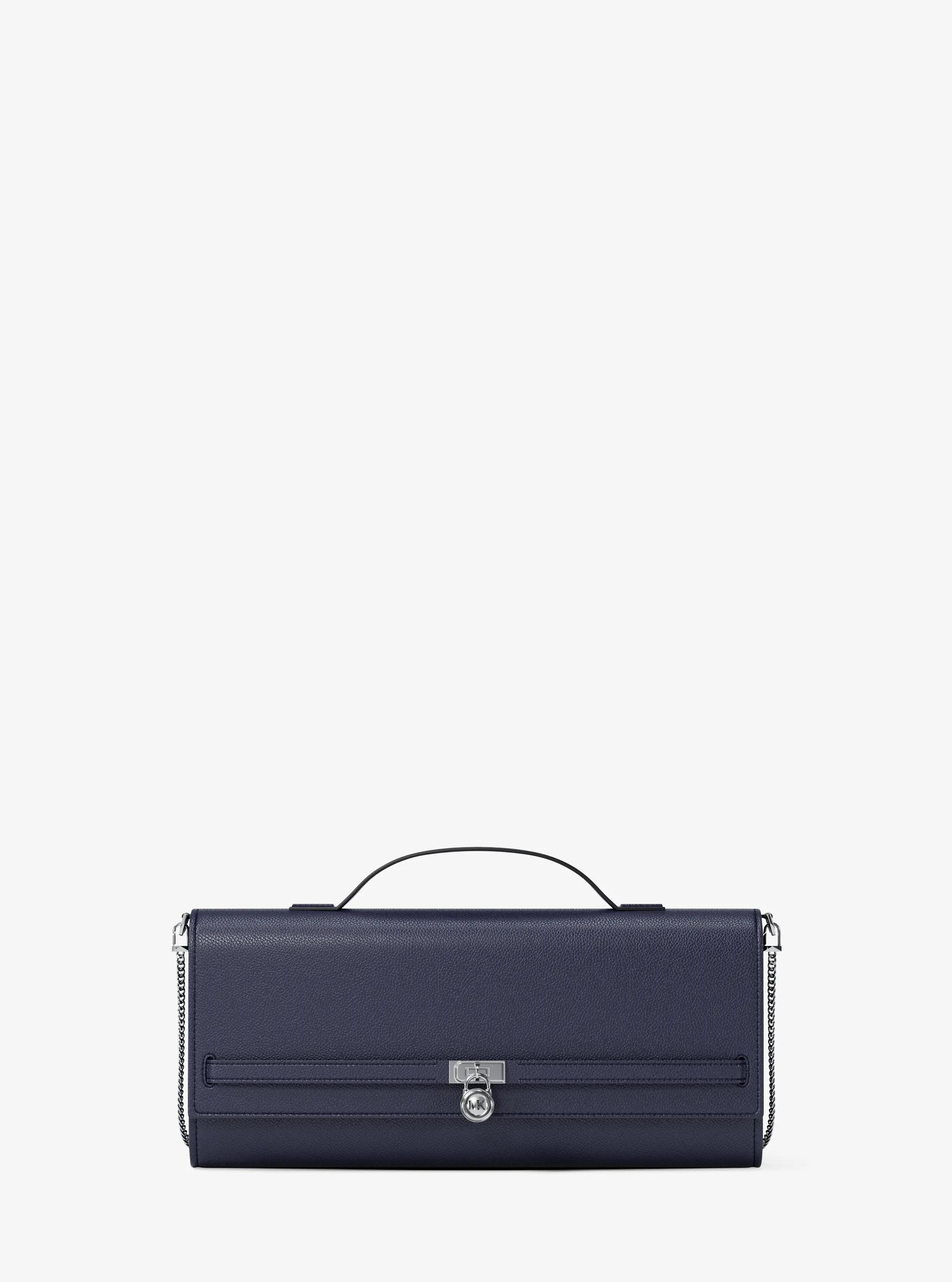 MK Sac porté épaule Hamilton Moderne convertible de taille moyenne en cuir - Bleu - Michael Kors