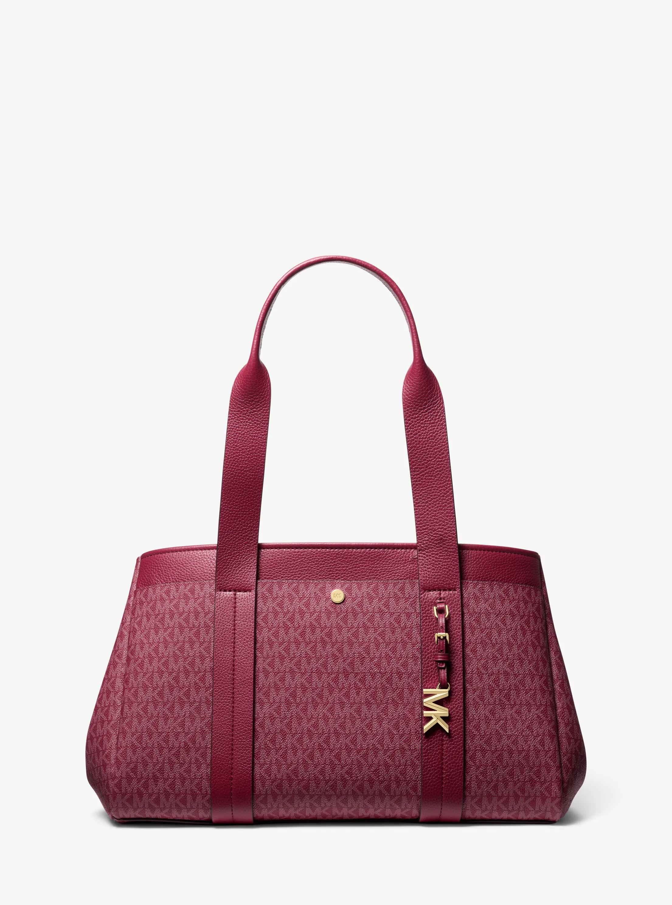 Bolso tote Romee grande de piel con logotipo in MORA | Michael Kors