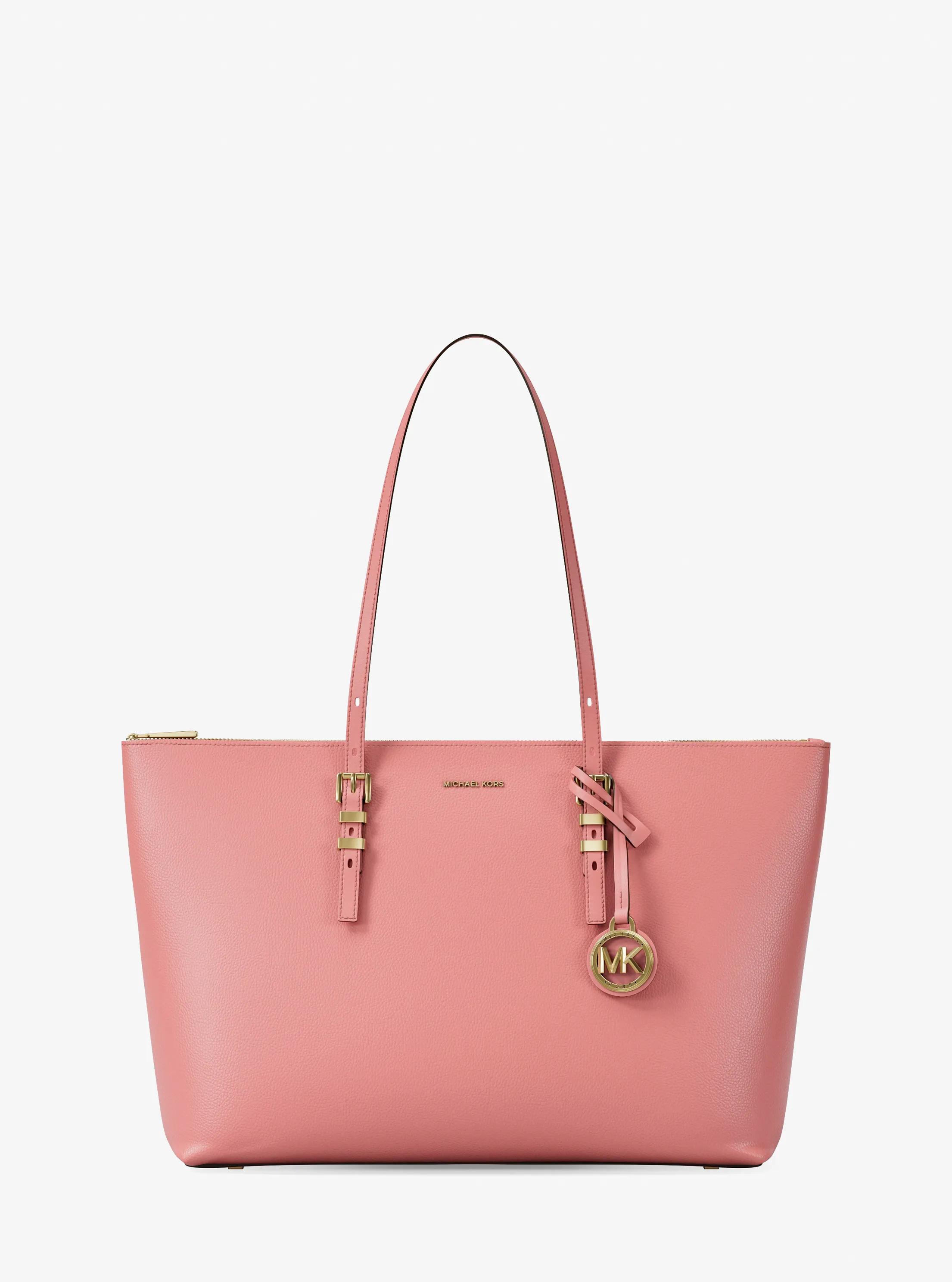 MK Grand cabas Quinn en cuir grainé - Rose - Michael Kors