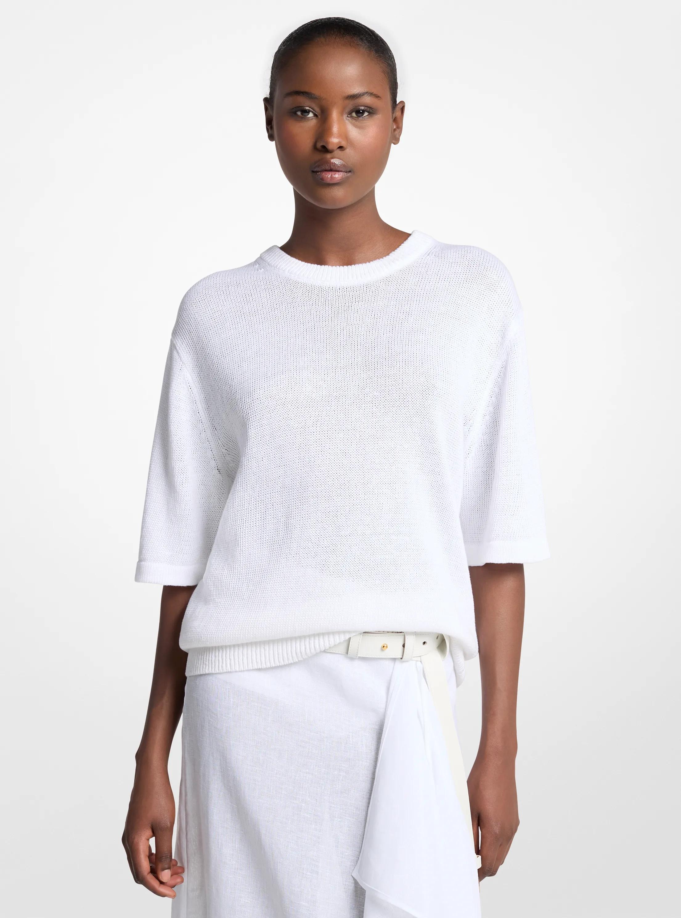 Michael Kors Collection Linen and Cotton T-Shirt