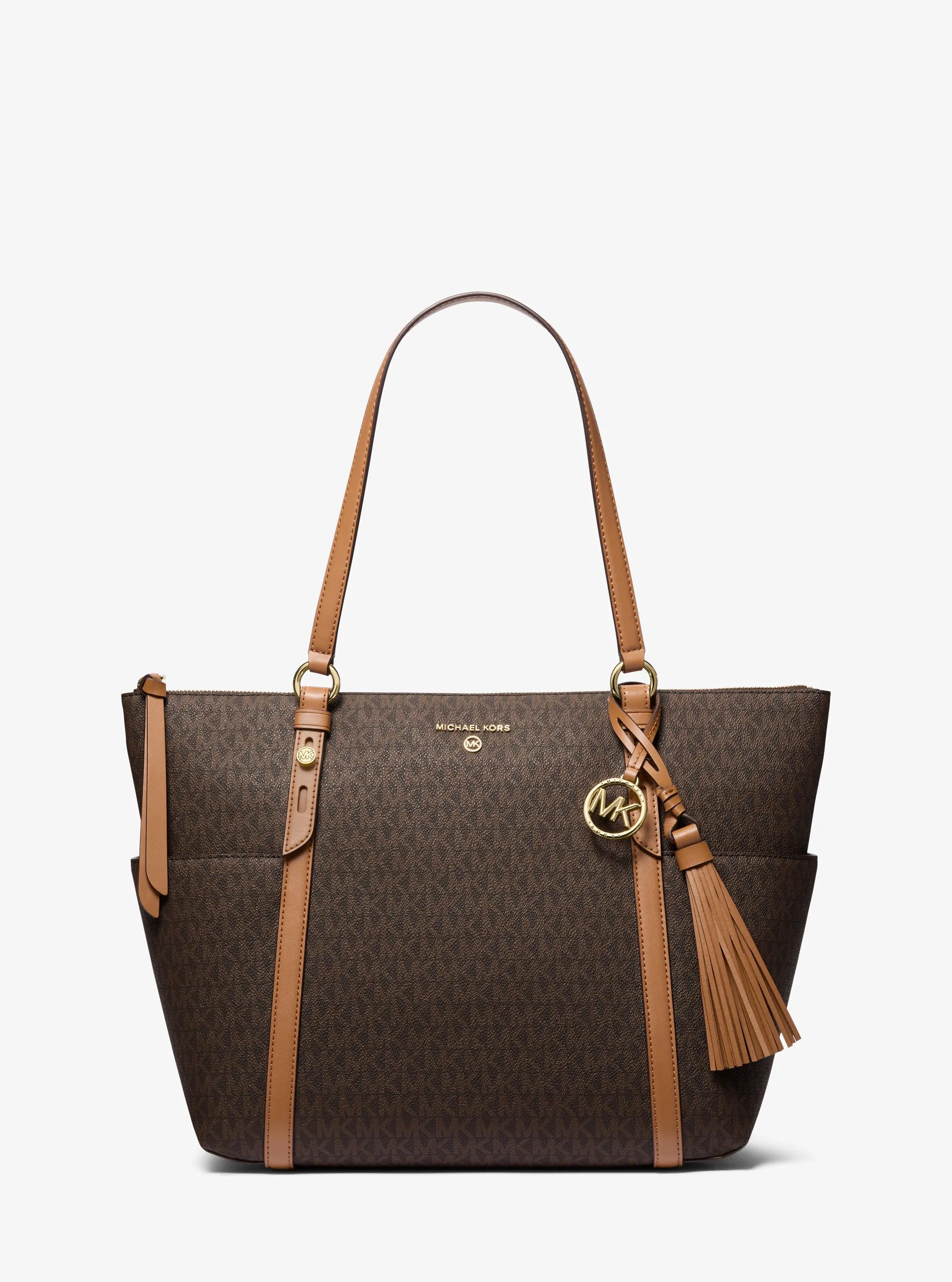 Sullivan Large Logo Top-Zip Tote Bag in BRN/ACORN | Michael Kors [US]